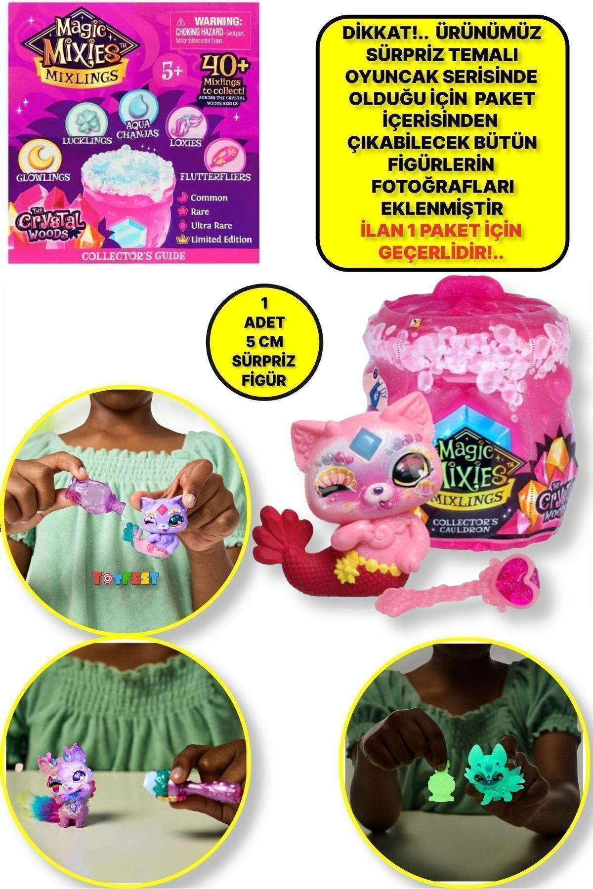 TOYFEST Magic Mixlings Seri 3 - Sihirli Mini Sürpriz Kazanlı Mixlings Figür - 1 ADET - 5 CM FİGÜR