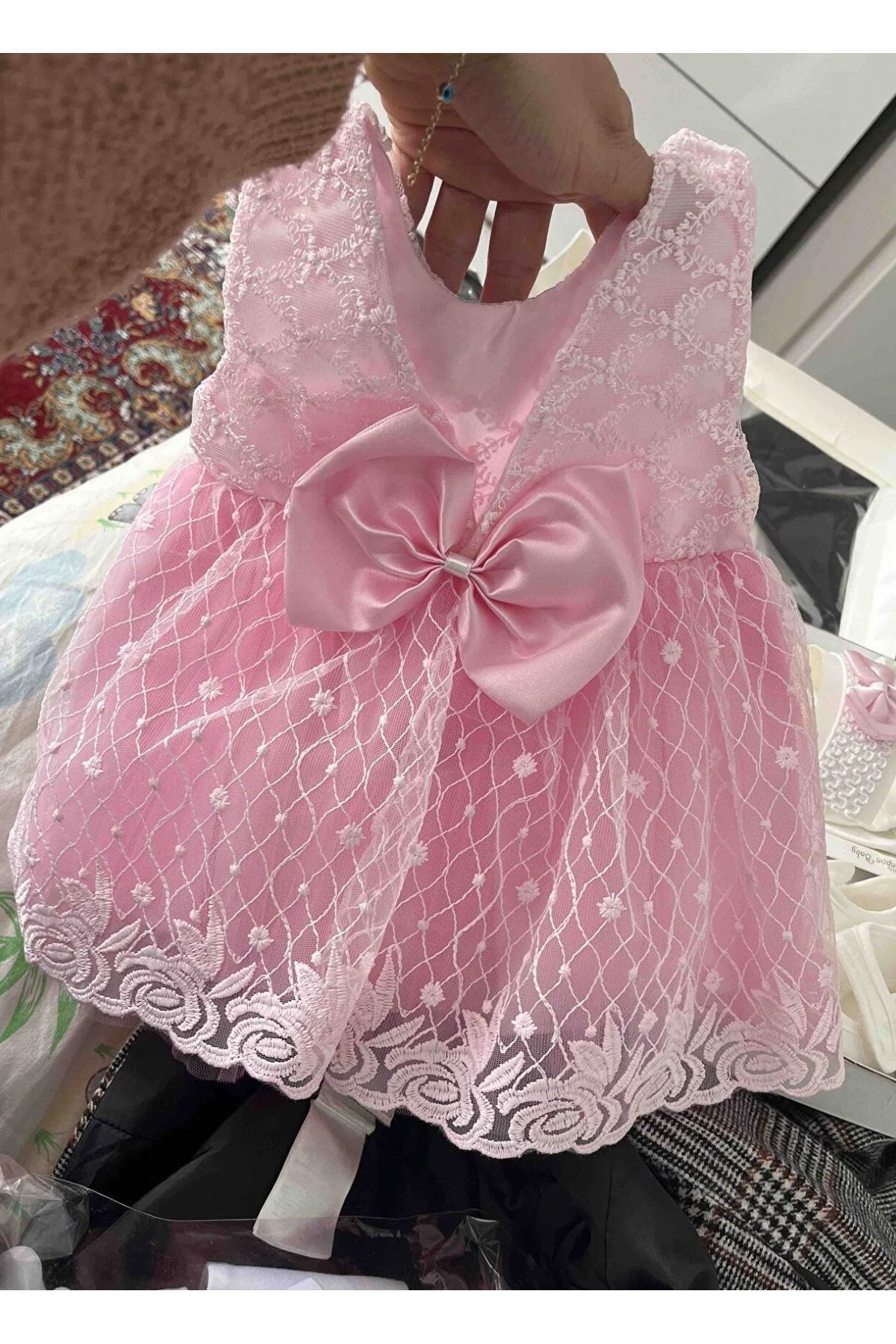 nevrankids Kız Elbise Seti Yeni Doğan - Hastane Çıkışı Ve Mevlütlük Takım ( 0-6 Ay) fotoğrafı 4 (önizleme)