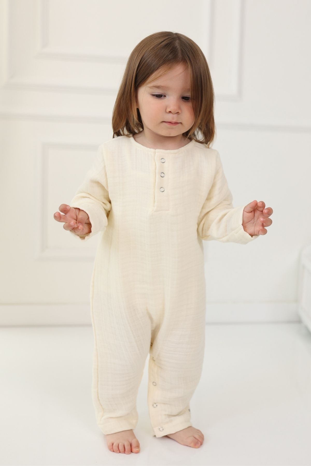 Cuckoo Cotton Bebek Kışlık Tulum 4k Müslin Kumaş - Hassas Cilt Dostu - Nefes Alabilir Konfor fotoğrafı 3 (önizleme)