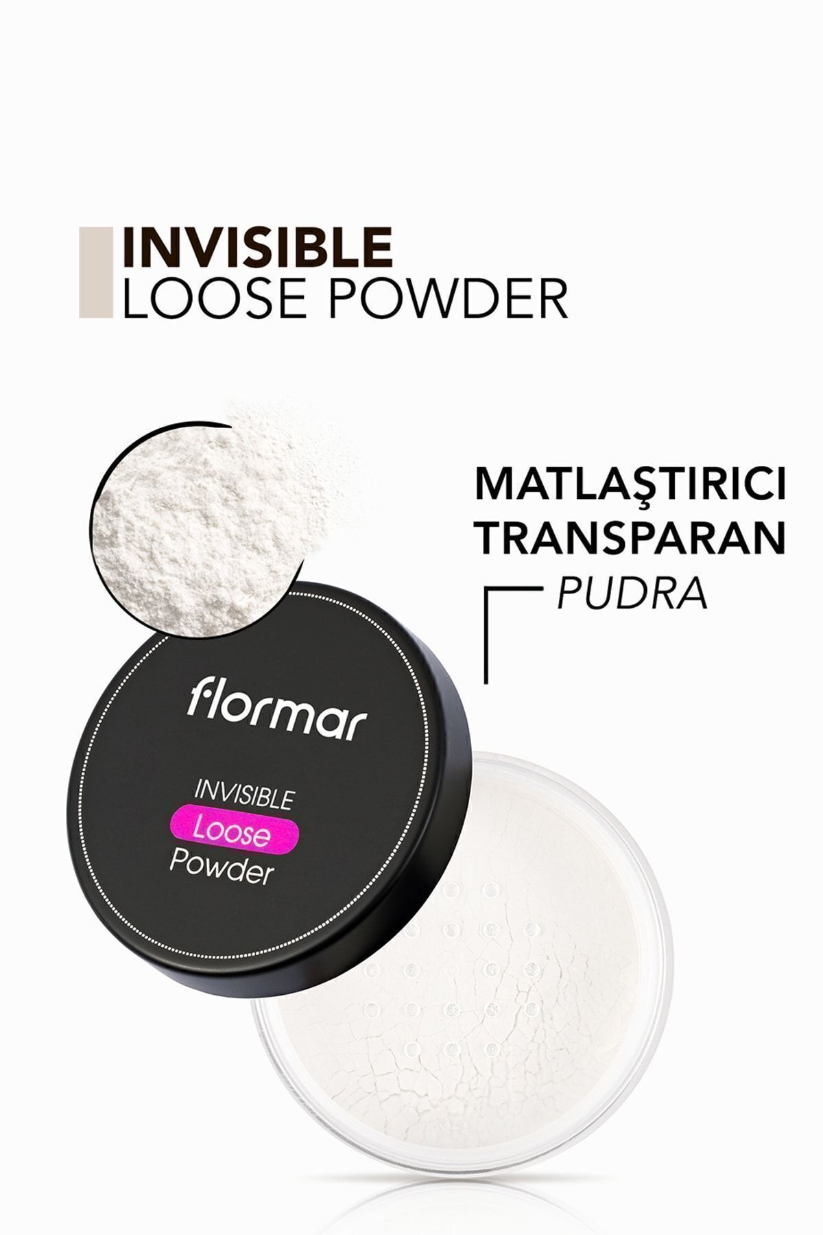Flormar پودر ثابت کننده مات پودر شفاف غیرقابل رویه پودر ریز نامرئی