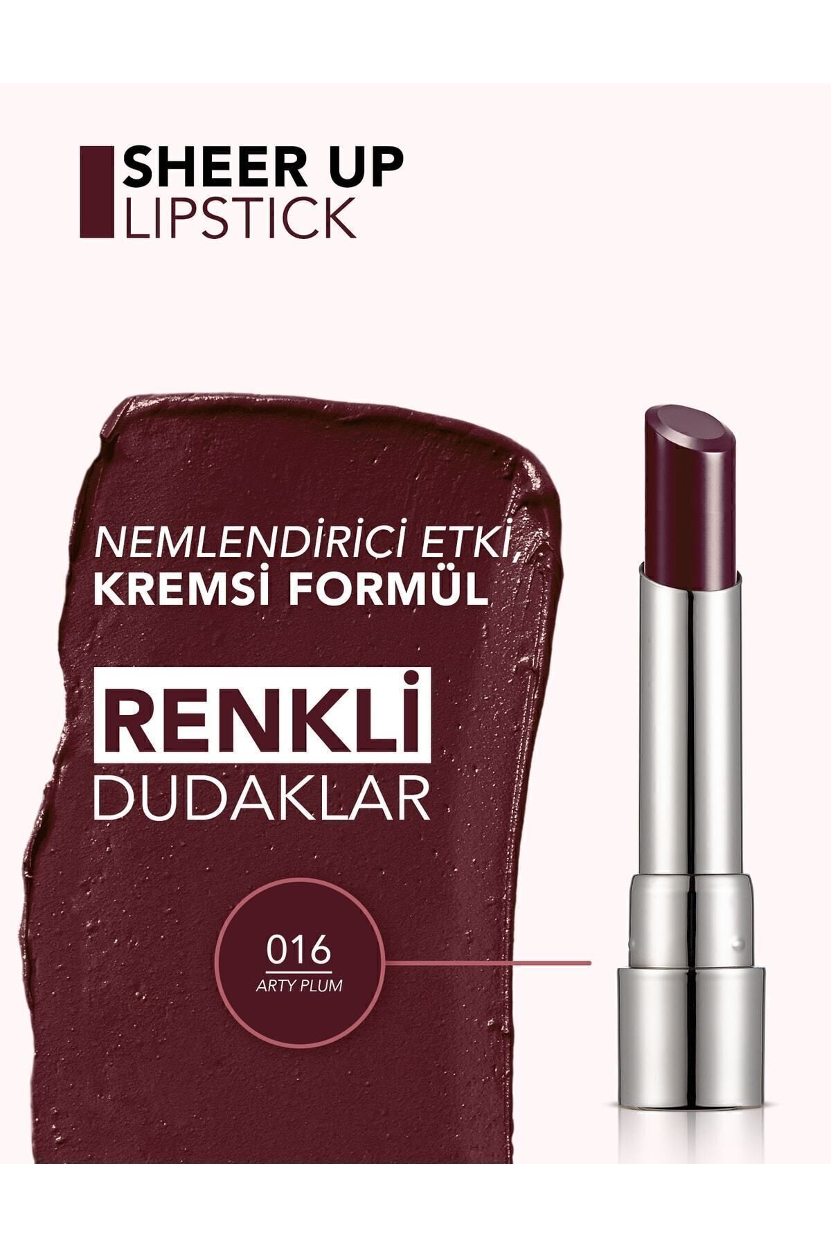 Flormar-Sheer Up Half Transparent & Bright Finish Moisturizing Lipstick 3