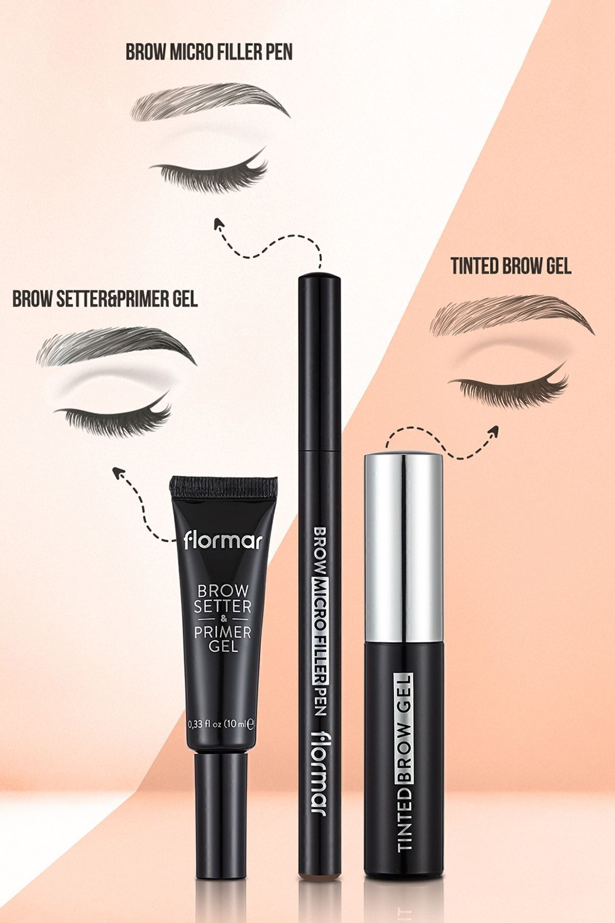 Flormar-Sabitleyici Ve Renk Koruyucu Şeffaf Kaş Bazı - Brow Setter & Primer Gel - 000 - 8682536034814 6