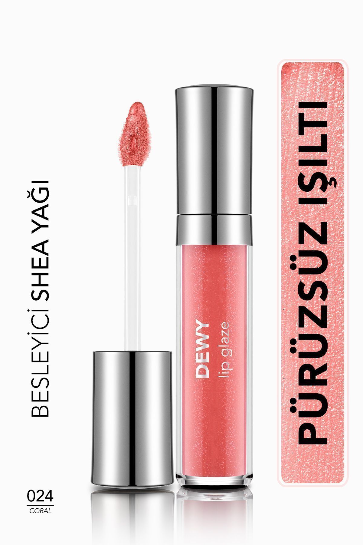 Besleyici Dudak Parlatıcısı - Dewy Lip Glaze - 024 Coral-8682536069441