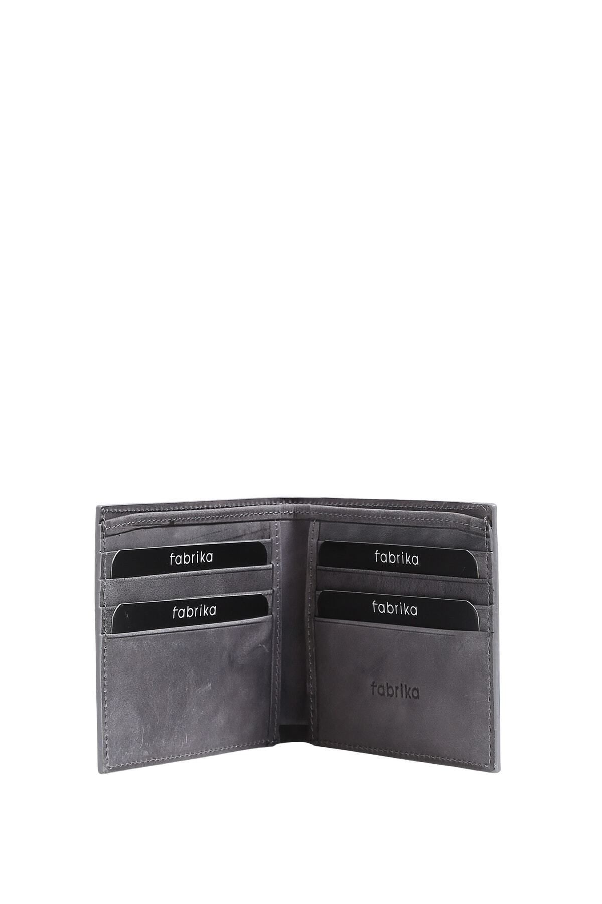 کیف پول مردانه خاکستری FRK302 کوارتت توالی Fabrika