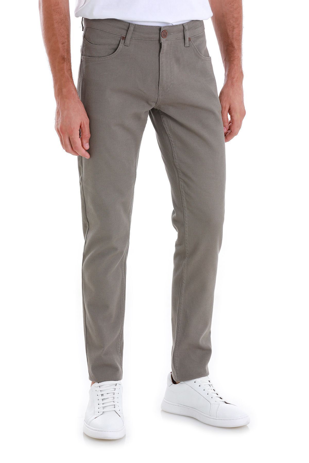 شلوار چند رنگ مردانه SLIM FIT FLAT 5 جیب پنبه بوم Hatemoğlu
