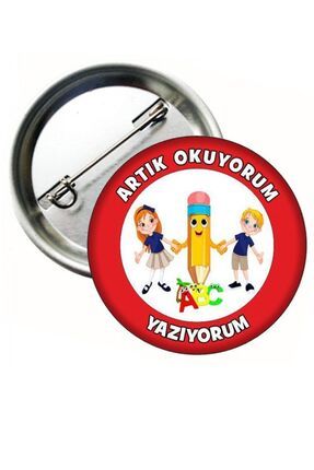 Genel Markalar Öğrenci Artık Okuyorum Yazıyorum Öğrenci Iğneli Metal Rozet 6 ...