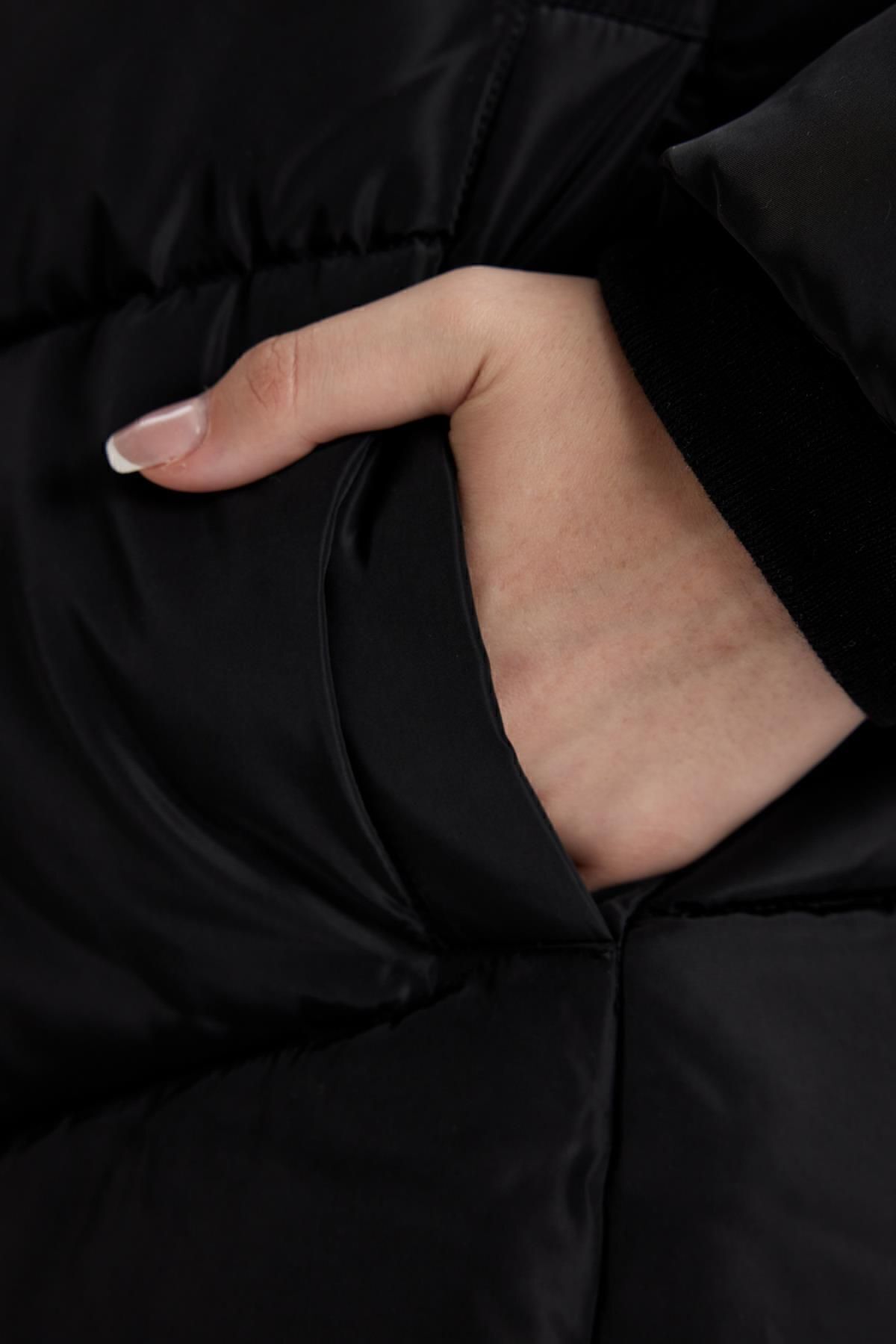 DeFacto-Thermoisolierte lange Pufferjacke – Kapuzenpullover, Parka A3174ax23wn 5
