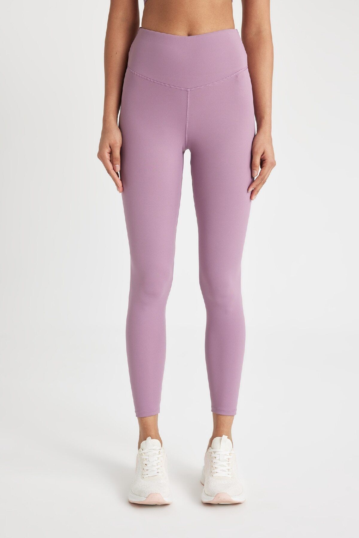 DeFacto-Defactofit High Waist Waist Hugging Stretchy Basic Plain Sports Leggings B4147Ax24Au 4