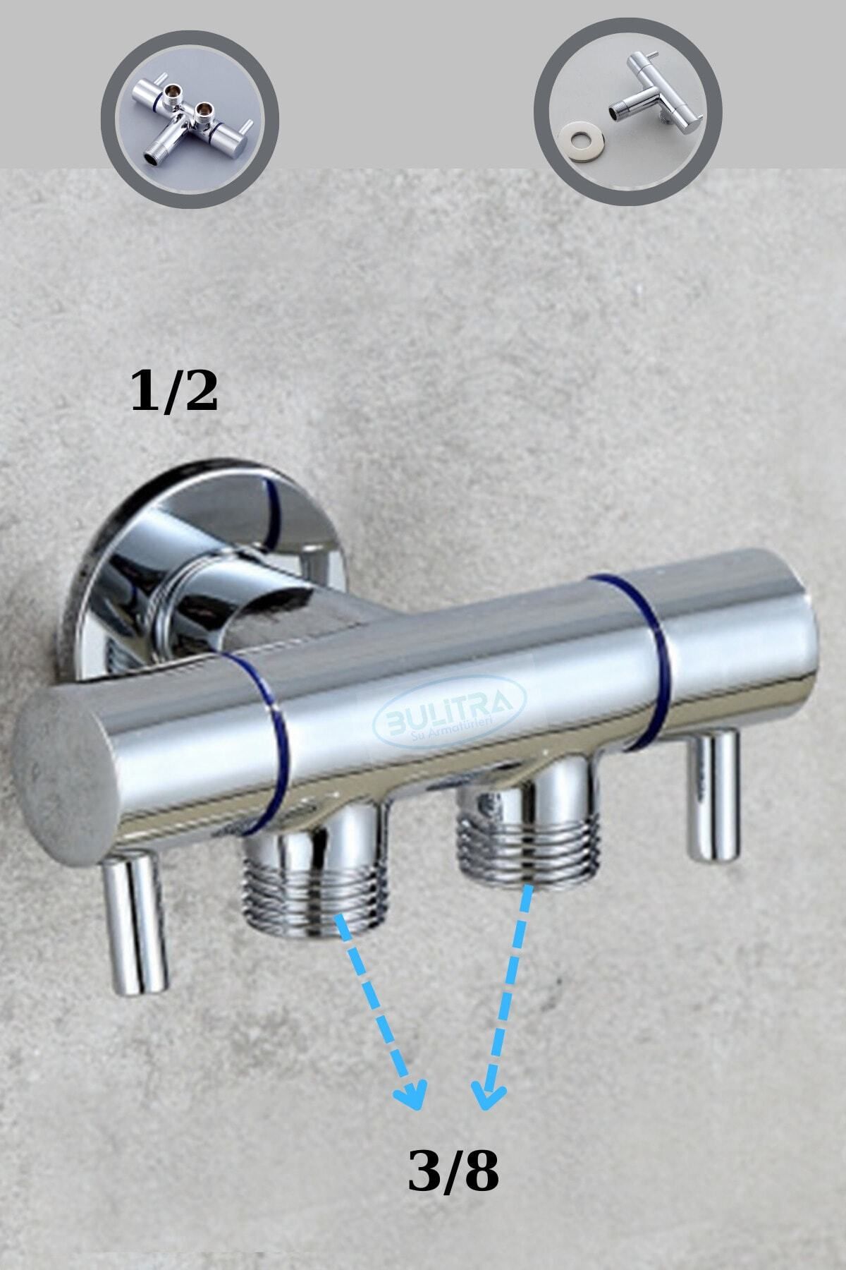 BULİTRA Su Armatürleri Çift Kollu Çıkışlı Lüx Taharet Musluğu