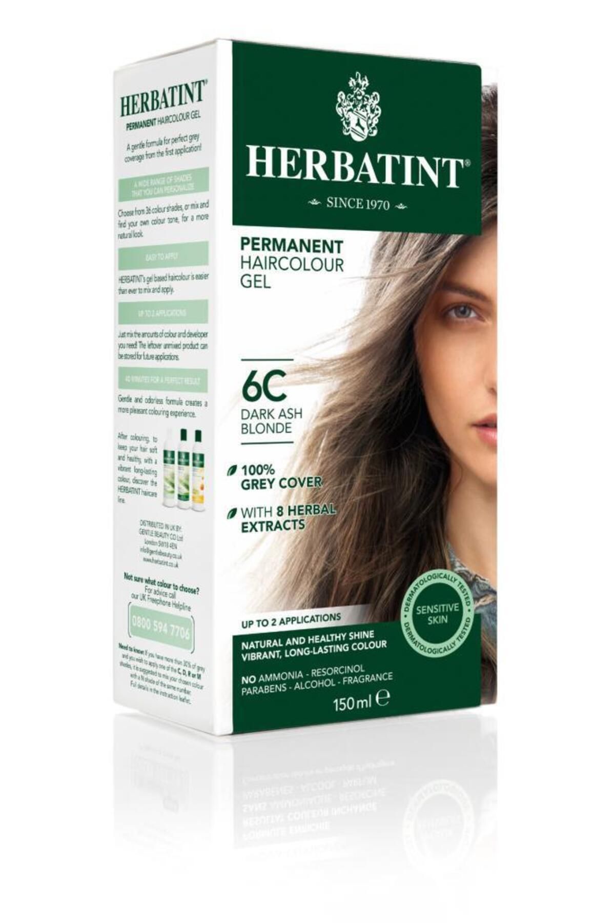 6c شاه بلوط خاکستر تیره (زرد خاکستری تیره) 150 میلی لیتر رنگ موی گیاهی Herbatint