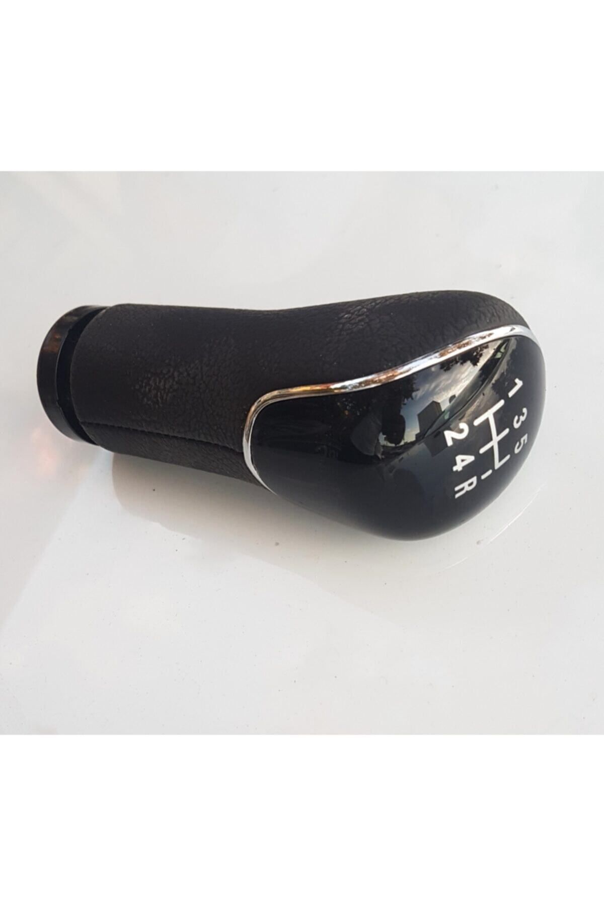 KARFRD-Connect 2002-2013 Compatible Leather Gear Shift Knob with New Type Nickel Plated Lines 2