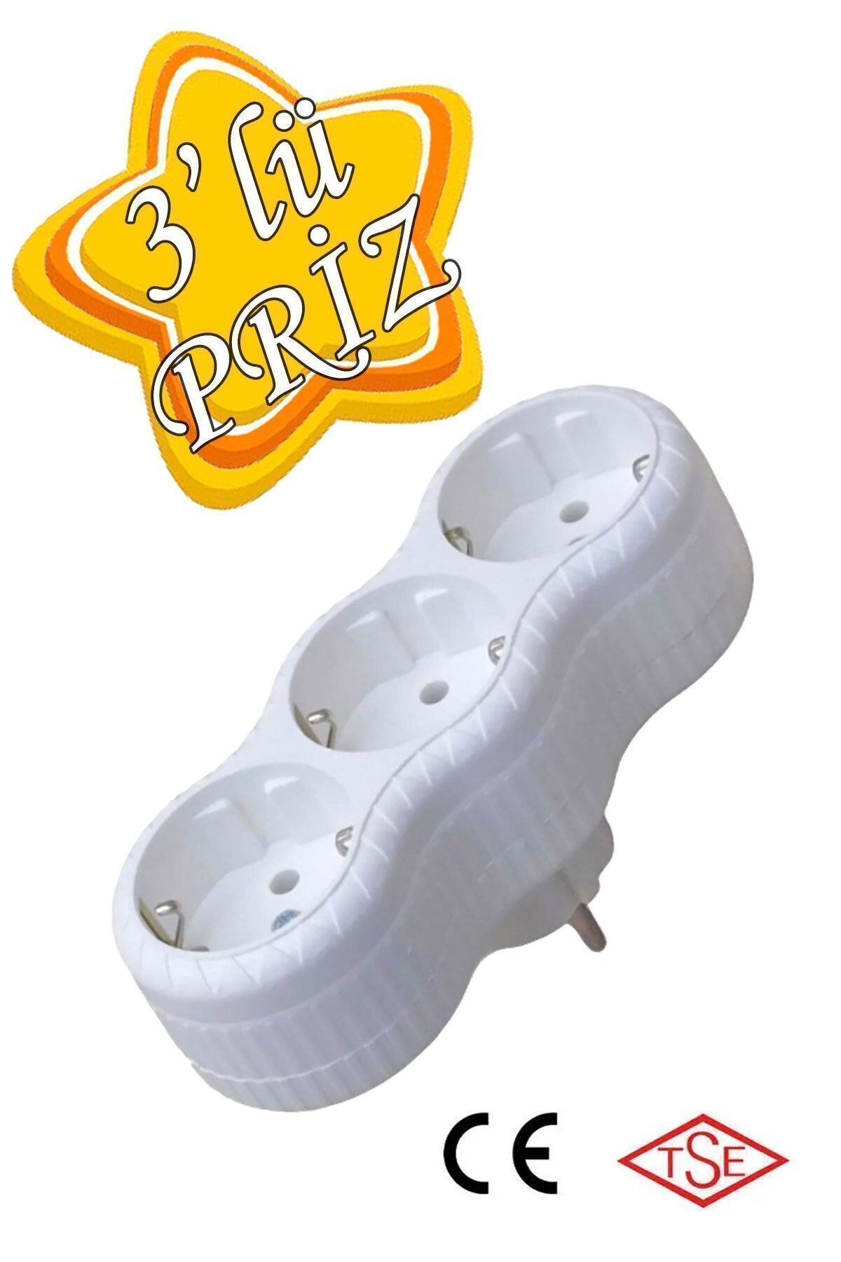 GLASWEN-Nilüfer 3-Piece Grounded Multi-Group Socket Multiplication Triple Plug Socket 1