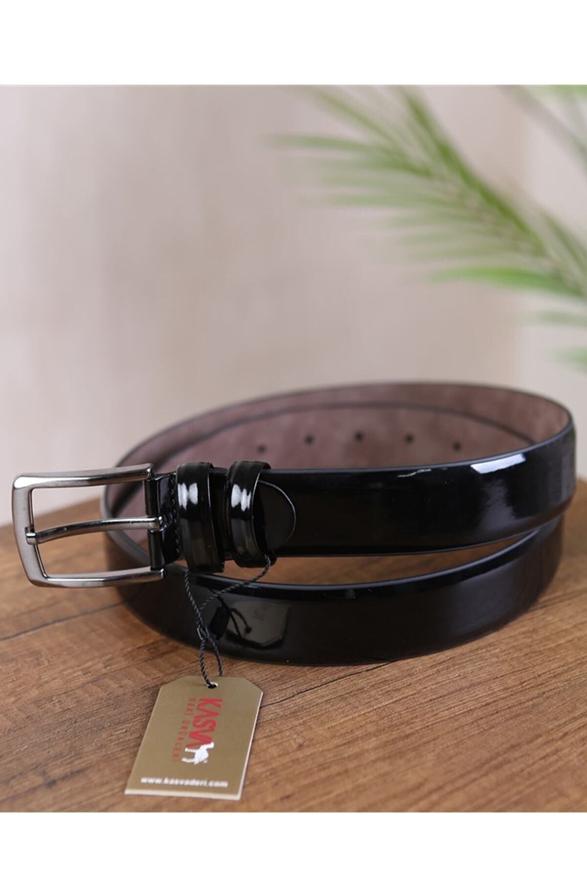 کمربند مردانه مشکی KASVA DERİ | KS.1000-7 اورجینال - تصویر 2