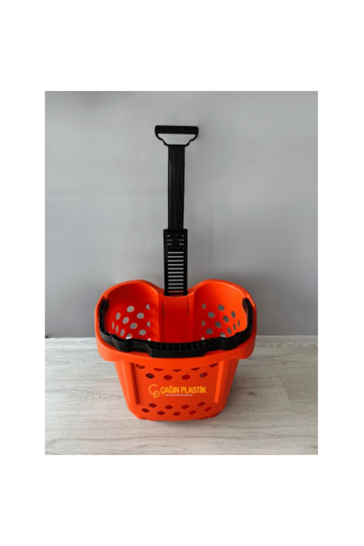 ÇAĞIN PLASTİK Tekerlekli Plastik Alışveriş Sepeti - 40 Litre - 5 Adet