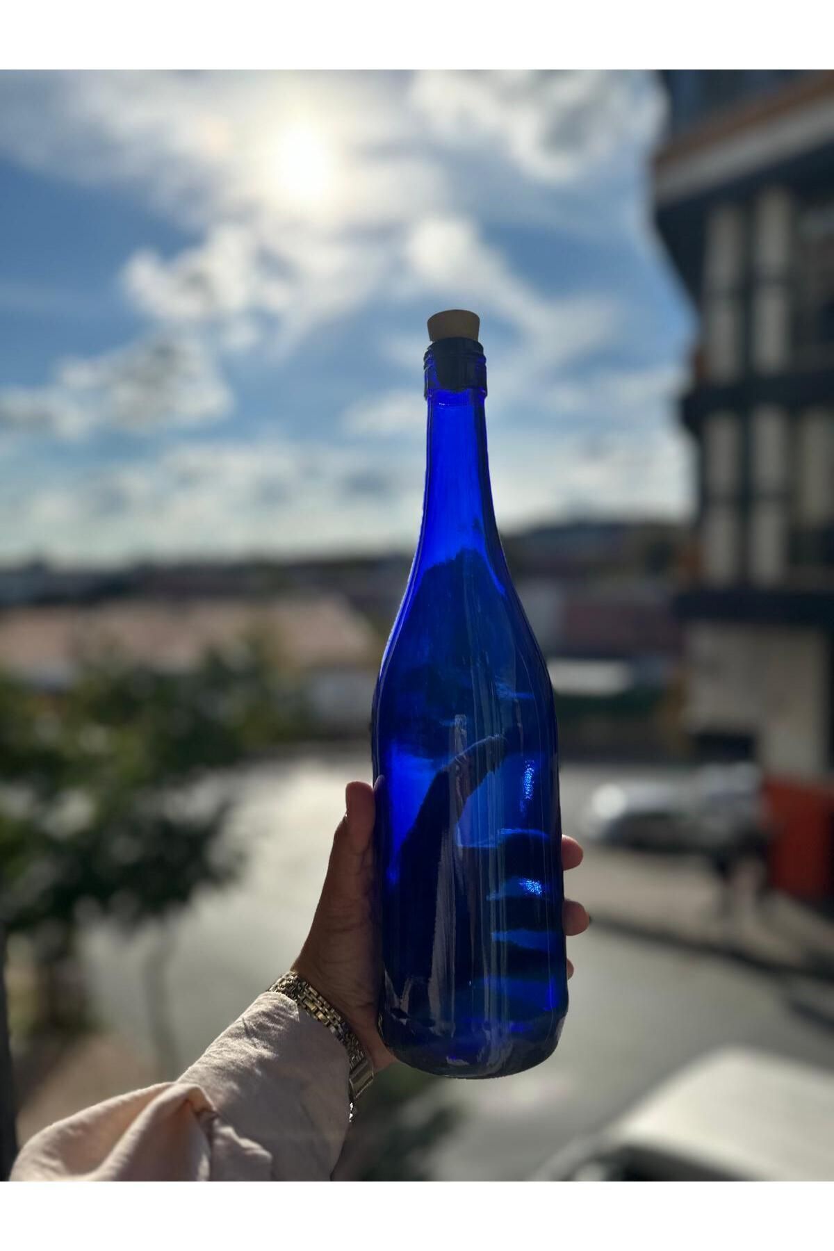 Hibana Mavi Cam Mantar Kapak 750 ml Sürahi 1 adet