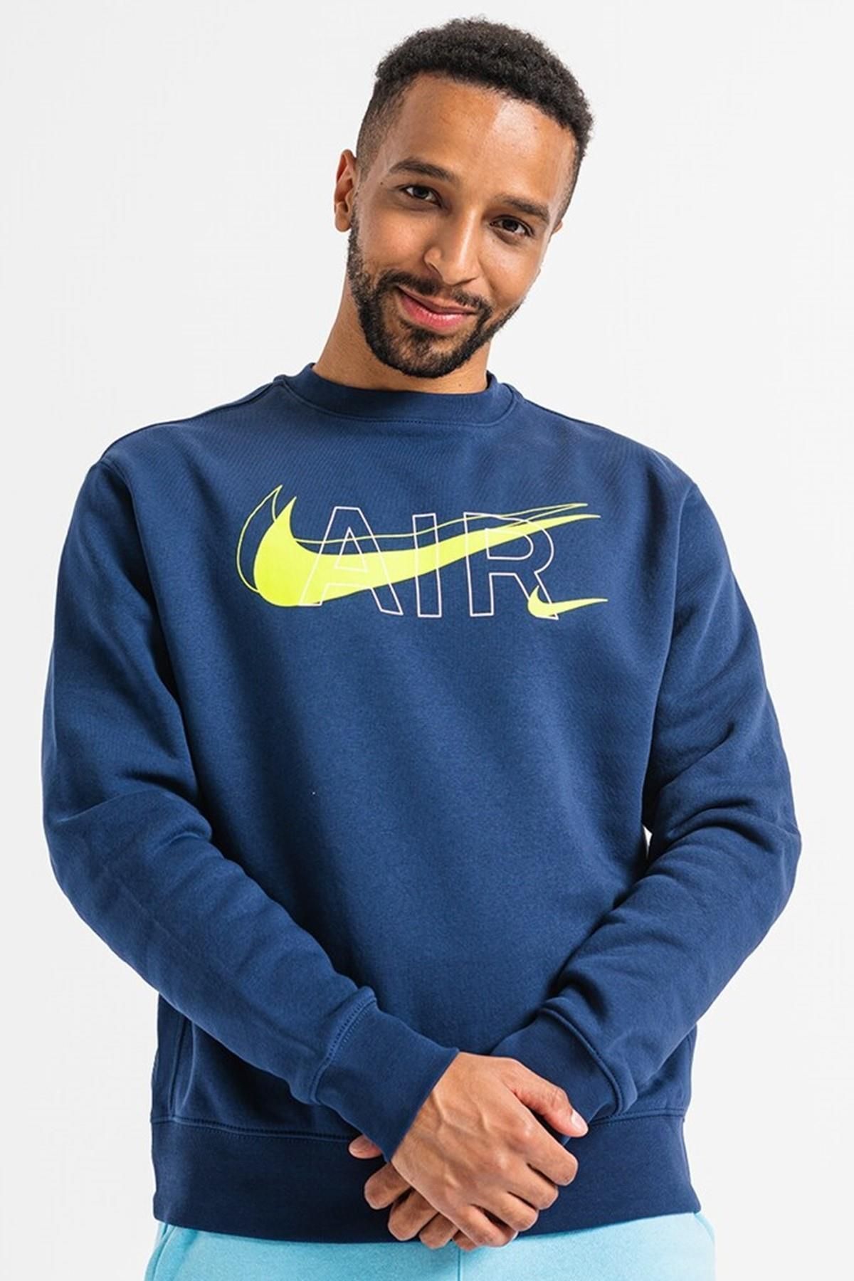 Nike Air Blue Men s Sweatshirt Raised Blue Trendyol