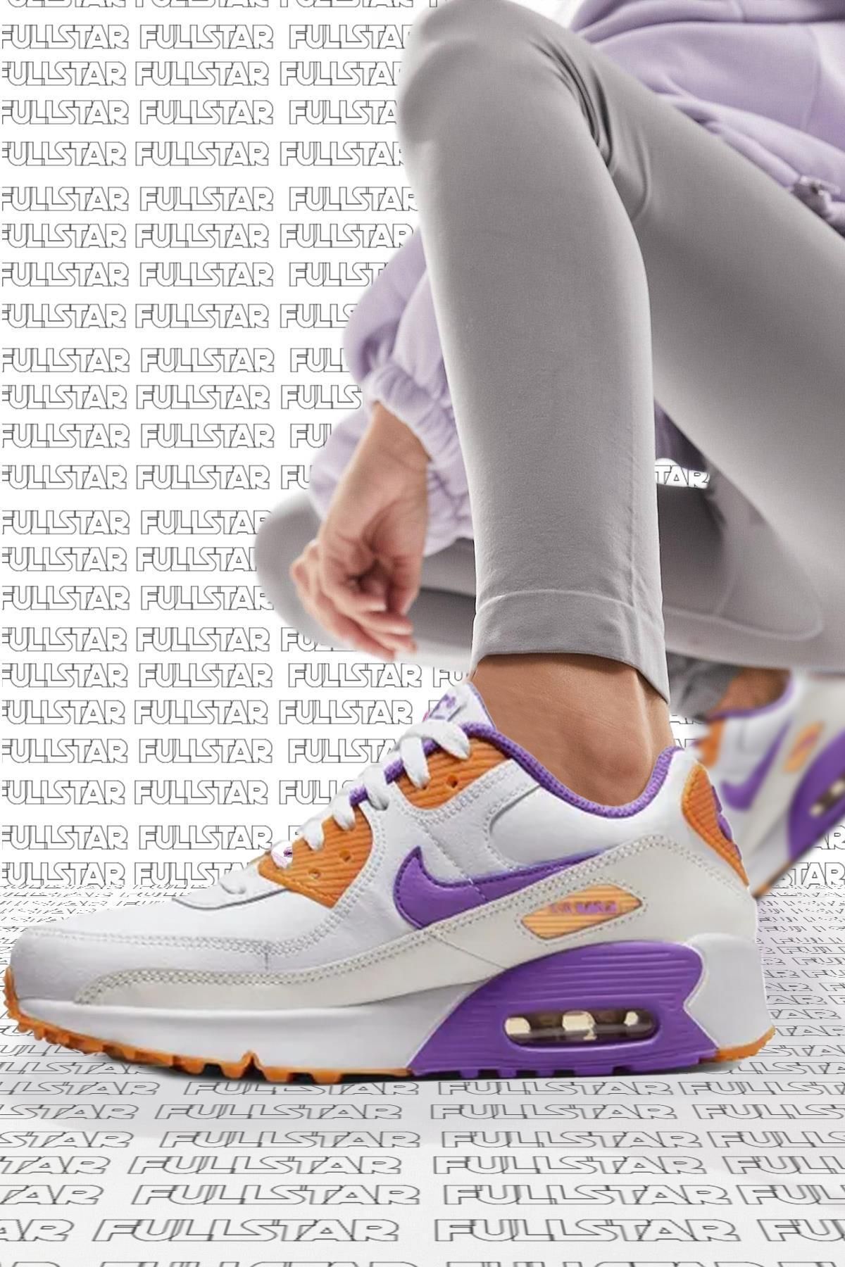Nike Air Max 90 Ltr Gs Leather Sneaker Hakiki Deri Gunluk Spor Ayakkab Beyaz Mor Fiyat Yorumlar Trendyol