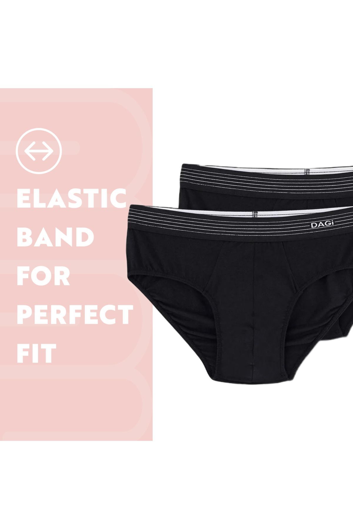 Dagi-Unterhosen Herren Slips Stretch Unterwäsche 2er Pack Soft Stretch 3