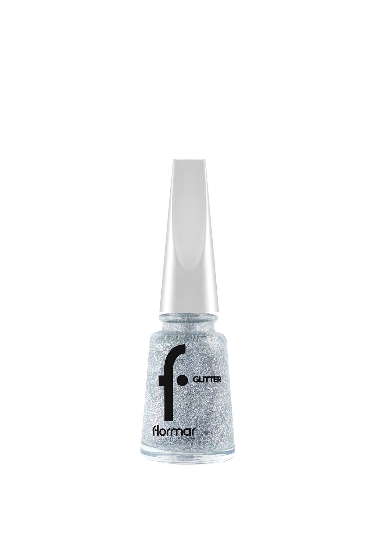 Intense Glitter Transparent Nail Polish - Glitter Nail Nail - GL038 Holographic Silver-8682536049924 Flormar