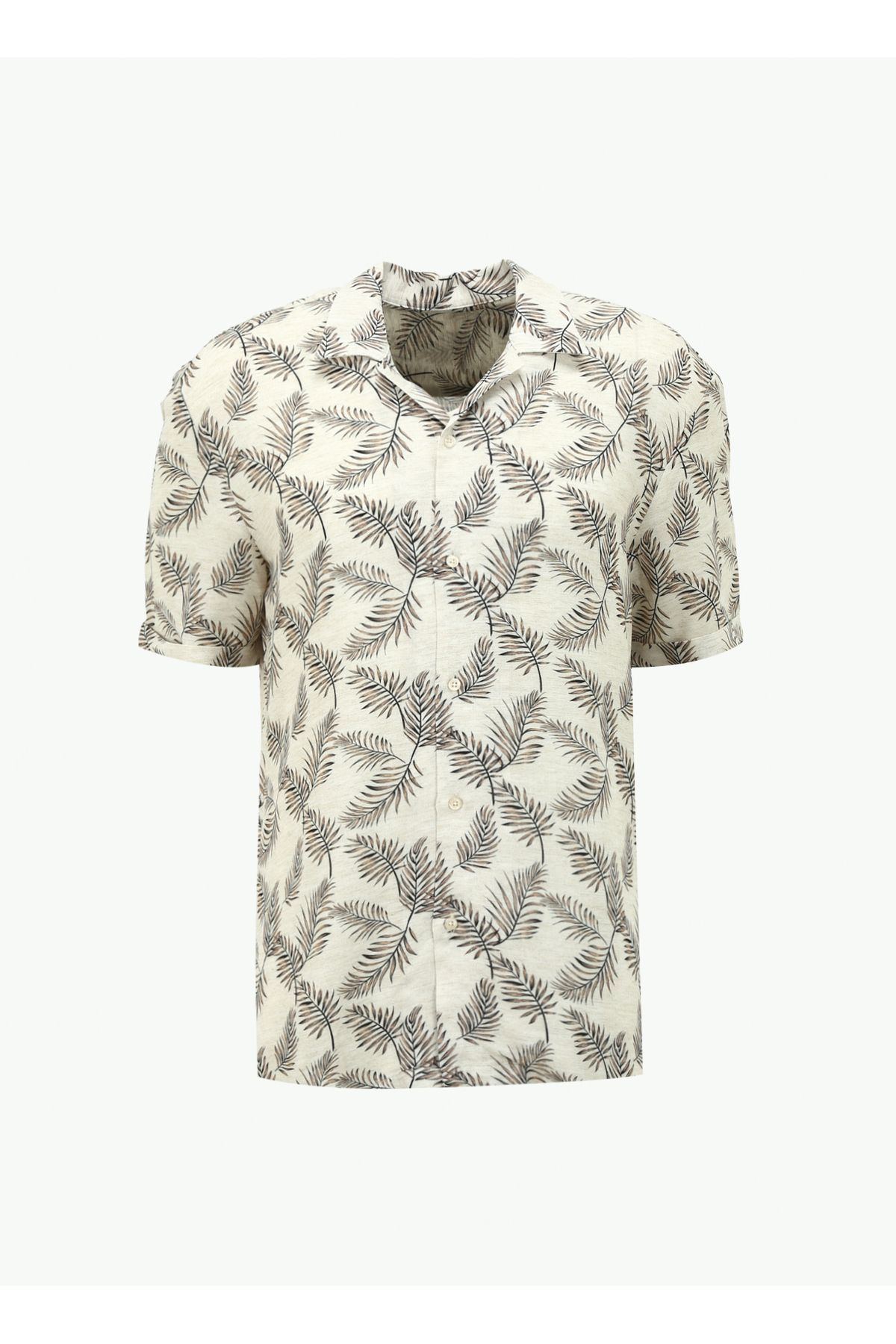 فابریکا پیراهن مردانه قهوه‌ای طرح‌دار Apaş مدل F4SM-GML 0397