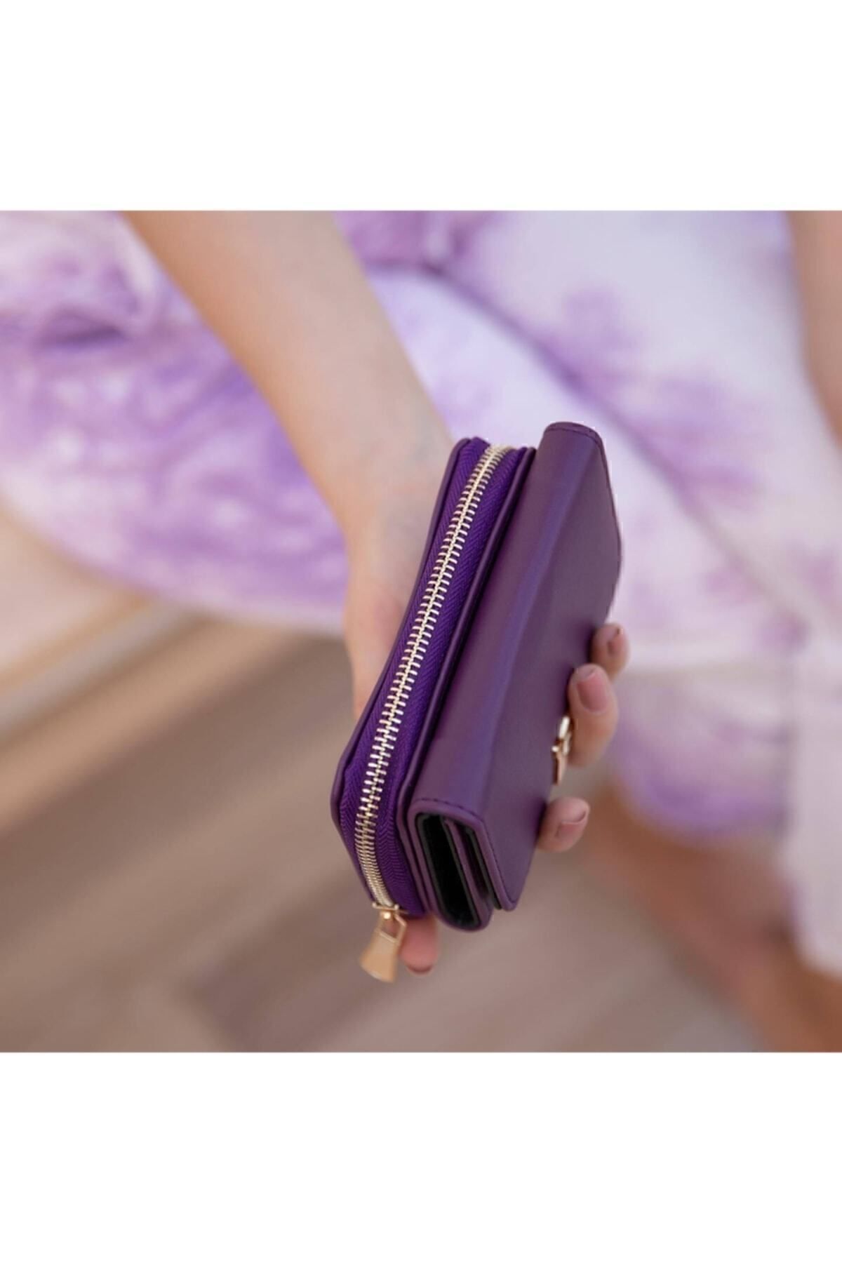 1026 portefeuille violet avec chat