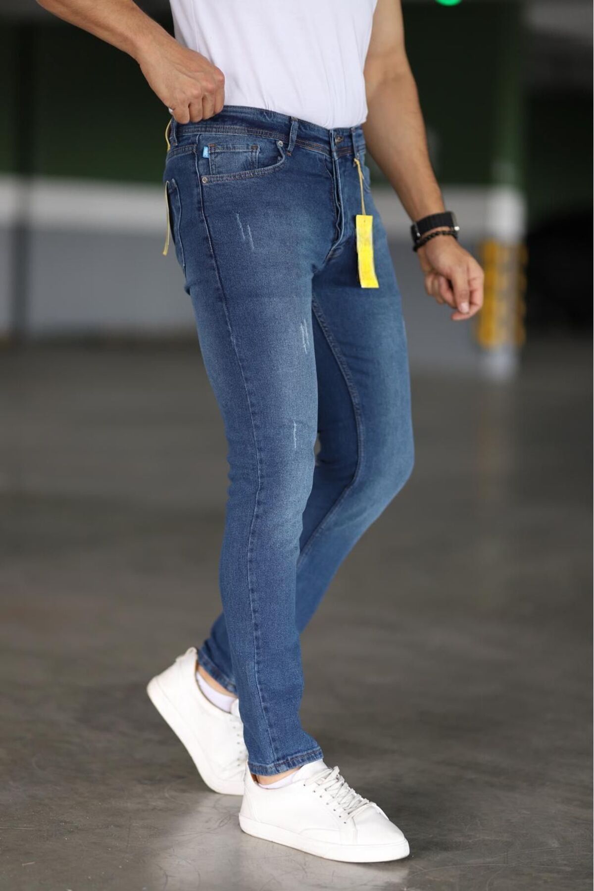 REDCODE  ERKEK LİKRALI SLİM FİT KOT PANTOLON - Görsel 2