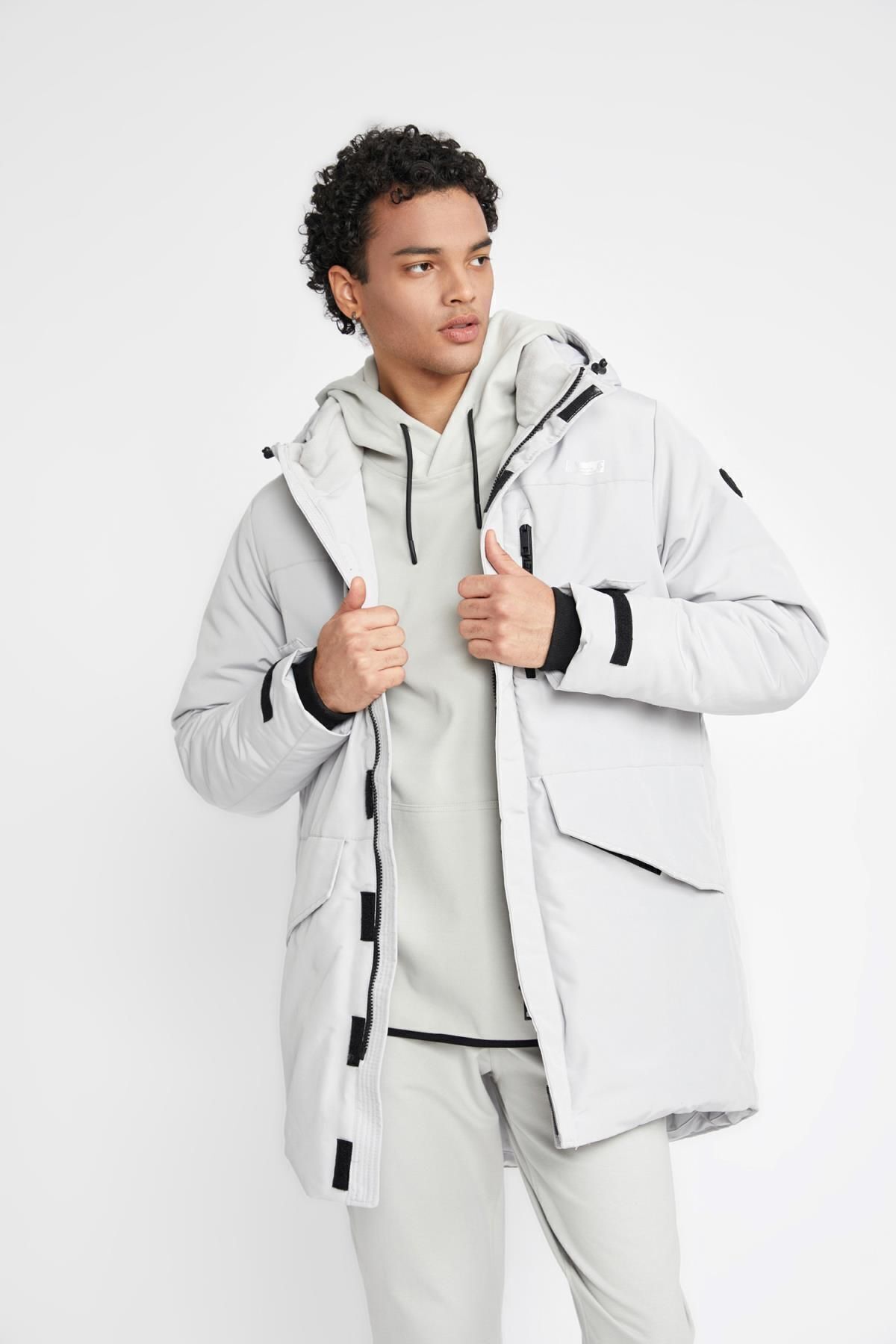 DeFacto-Wasserabweisender Taft-Parka mit Kapuze - A2133ax23wn 3