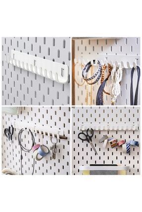 IKEA Skadıs 28 Cm 13 Kancalı Çok Amaçlı Çelik Pano Parçası Beyaz