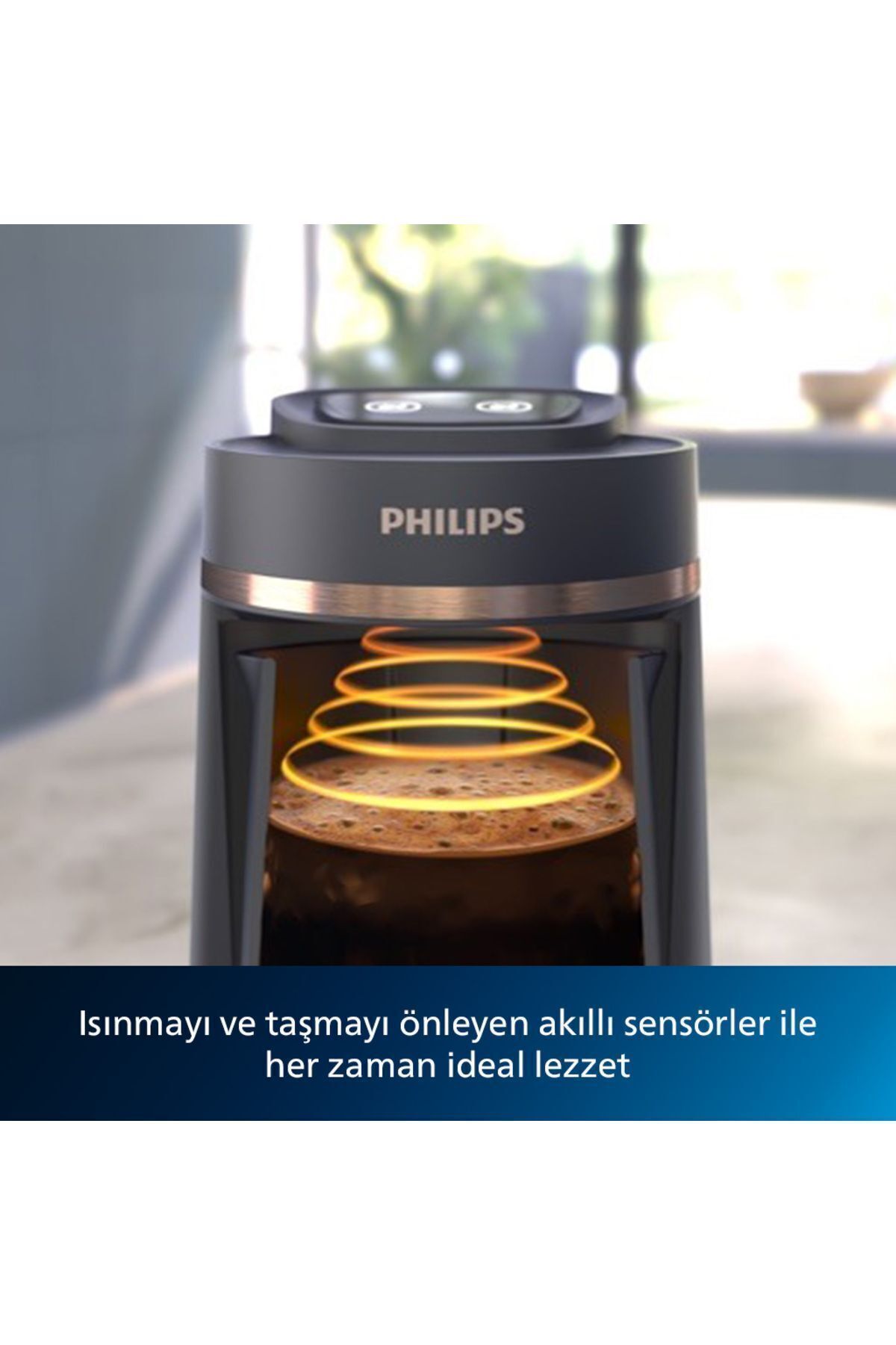 PHİLİPS - Türk Kahvesi Makinesi, 4 Kişilik, Közde Pişirme Özelliği, HDA150/60 3