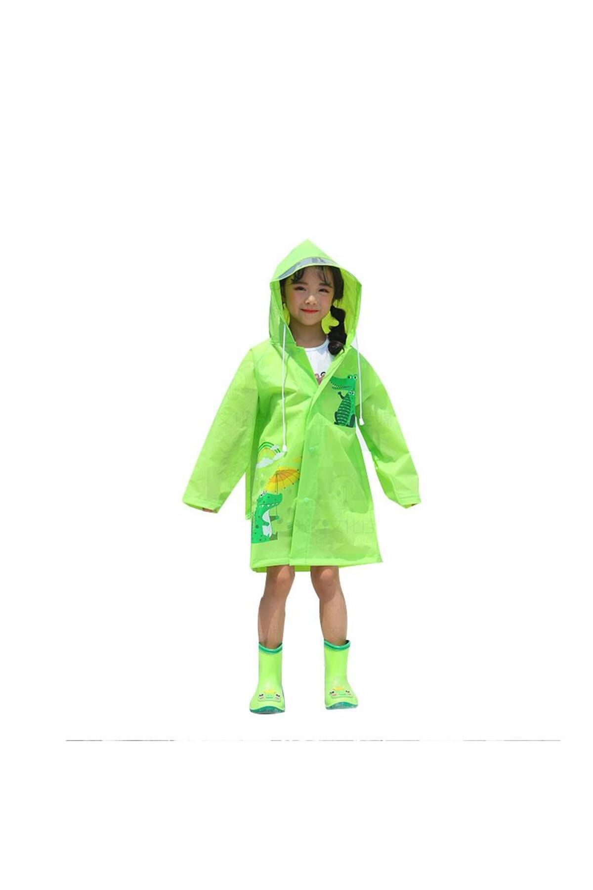 egolika kids Hayvan Baskılı Kapüşonlu Çocuk Yağmurluk, Çocuk Yağmurluğu, Çocuk Mont fotoğrafı 3 (önizleme)