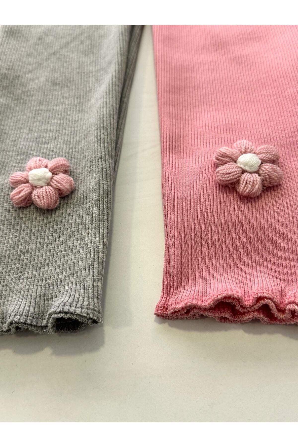ARYA BABY Fitilli kaşkorse kumaştan Papatyalı kız bebek 2li bebek çocuk taytı,Pantolon,Takım, Alt Giyim fotoğrafı 2 (önizleme)