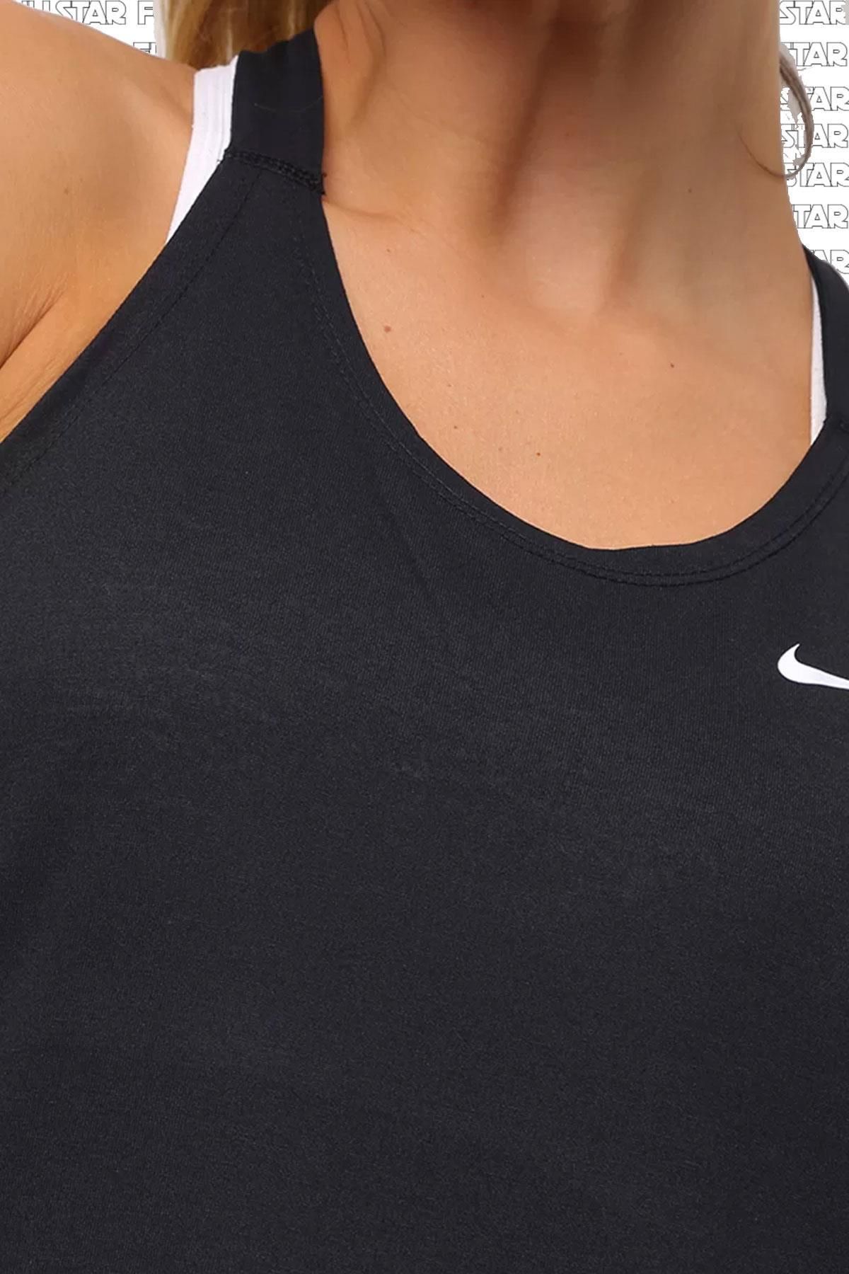Nike تمرین ویکتوری دری فیت تانک سیاه سفید ورزشکار ورزشی