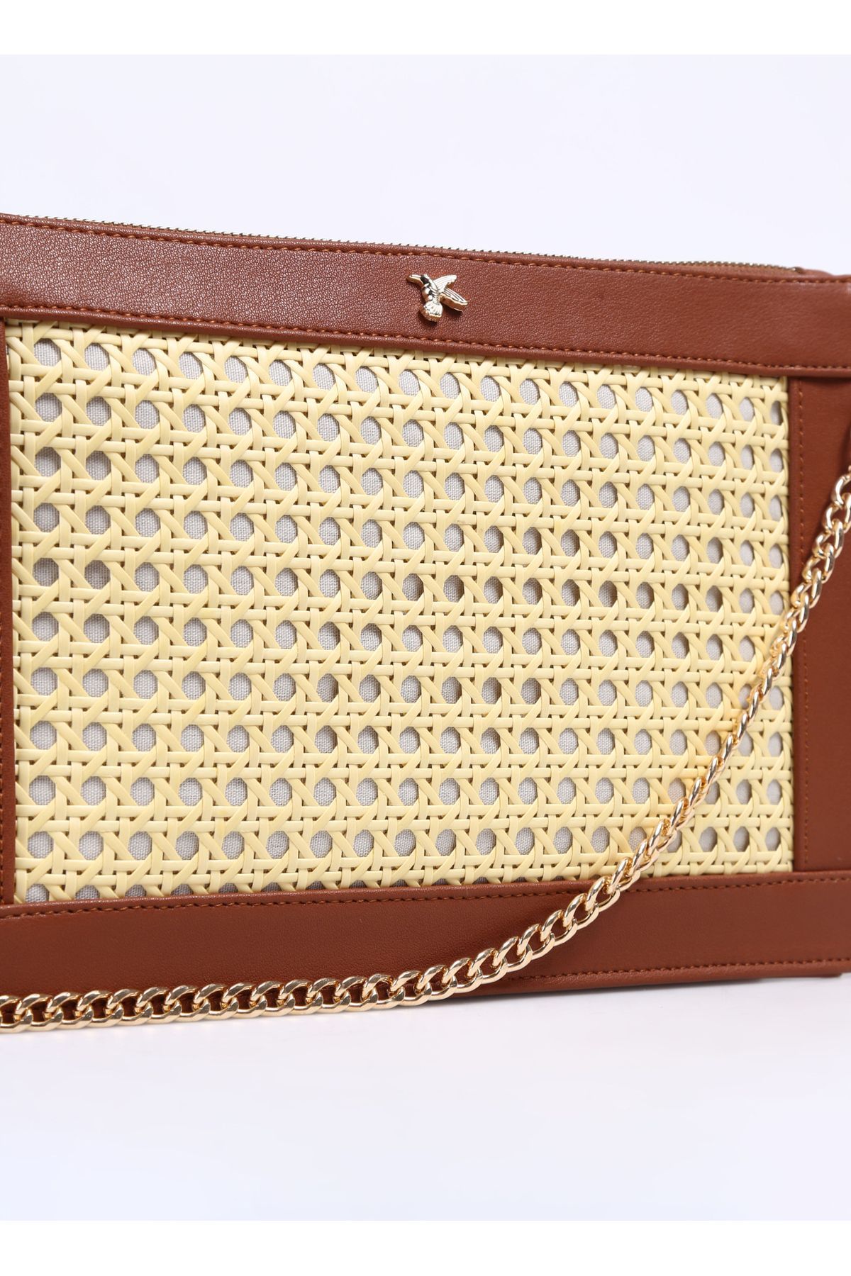 کیف پورتفولیو و کلچ زنانه قهوه BEIGE PORTFOLIO HAZERAN ALBINE Fabrika