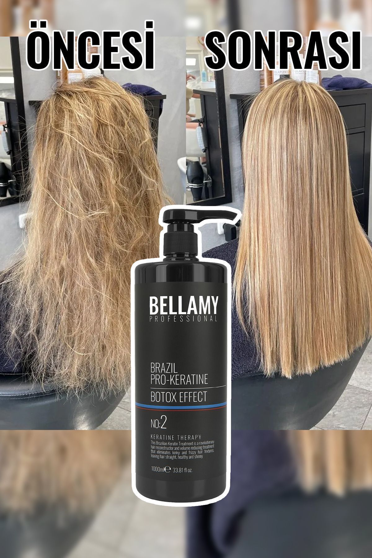 کرم صاف کننده حرفه ای کراتین برزیلی تا ۲۵ هفته ۱۰۰۰ میلی لیتر — BellamyNo2KERATIN — تصویر 3 از 4