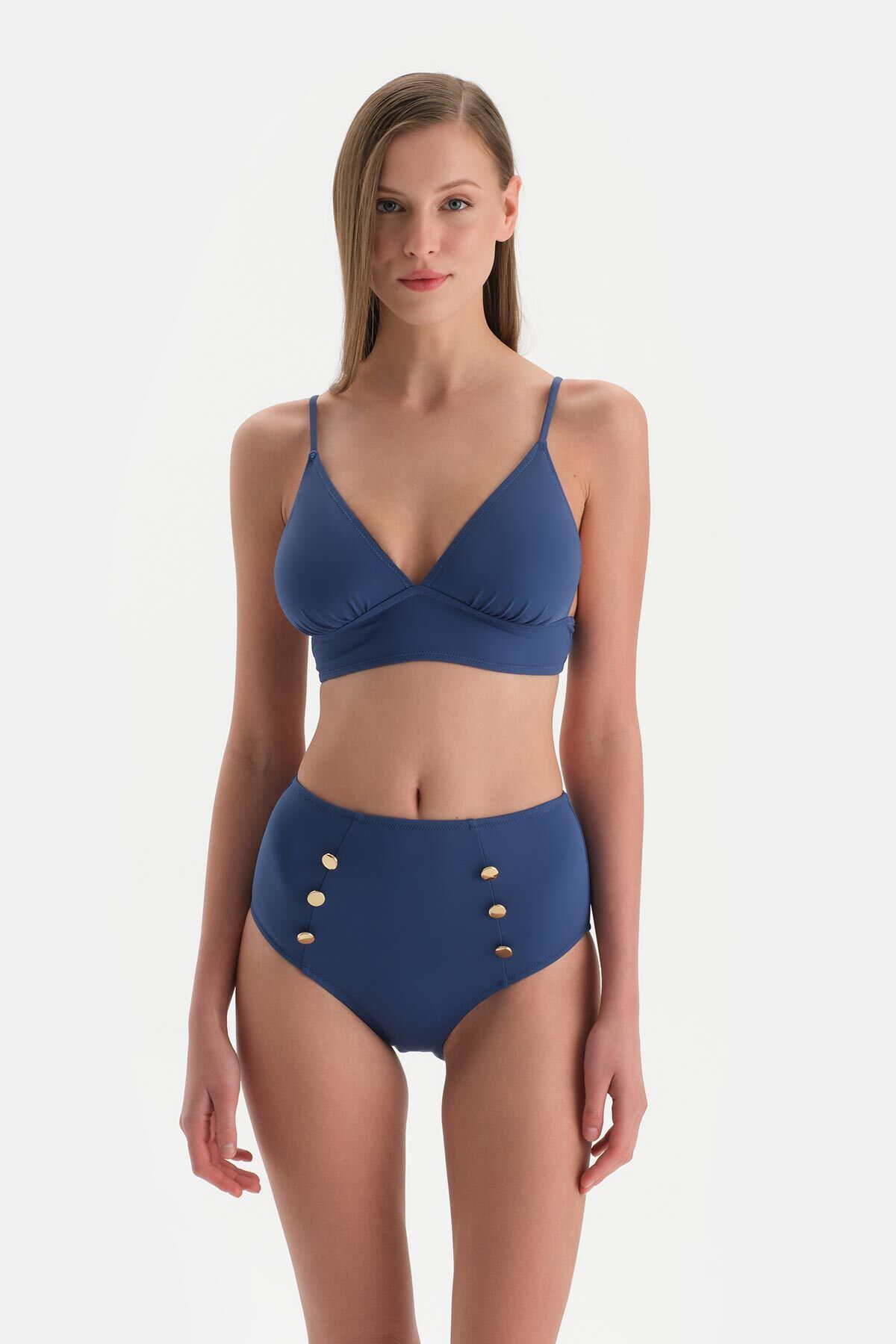 Dagi Dół Z Wysokim Stanem Indigo Kobieta - 36