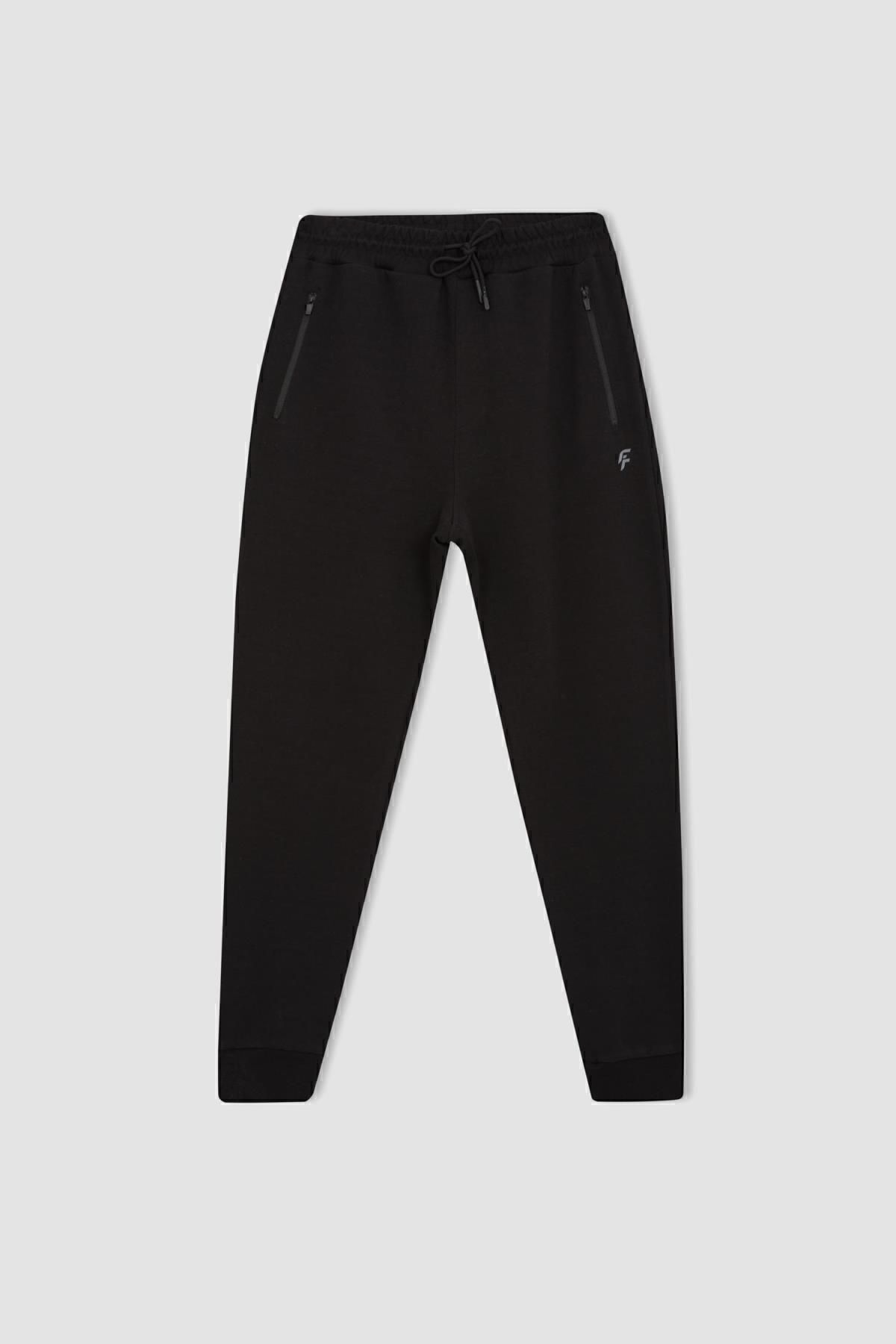 DeFacto-Slim Fit Basic Jogger-Jogginghose mit Taschen – Schnürung an der Taille, elastisches Bein B3529ax23au 7