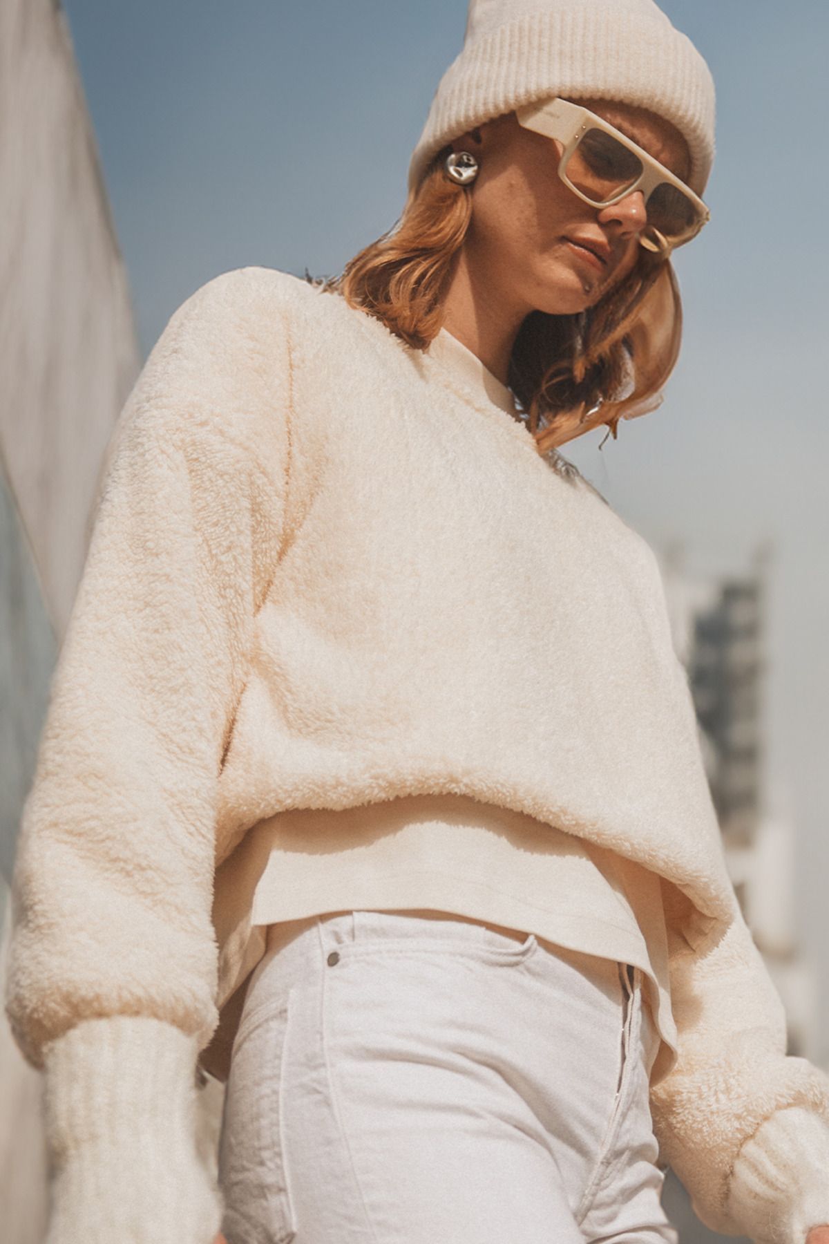 İKİKIZ-Crop Plush Blouse 6