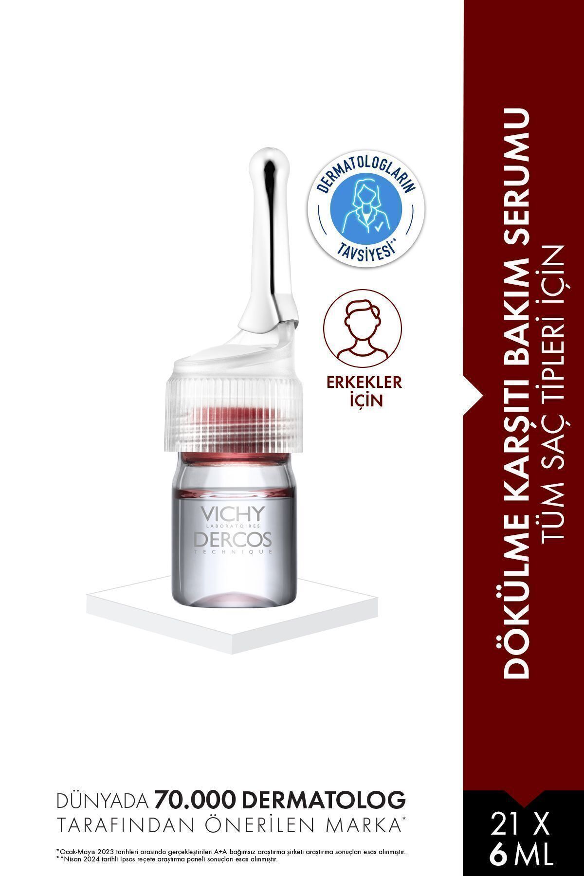 سرم ضد ریزش موی مردانه Dercos Aminexil Clinical 5 21x6 ml Vichy