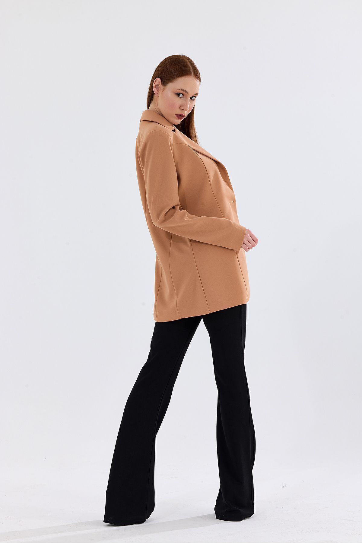 Sense-Scuba Crepe Jacket - Lined and Buttoned| Ckt35446 VIZON 6