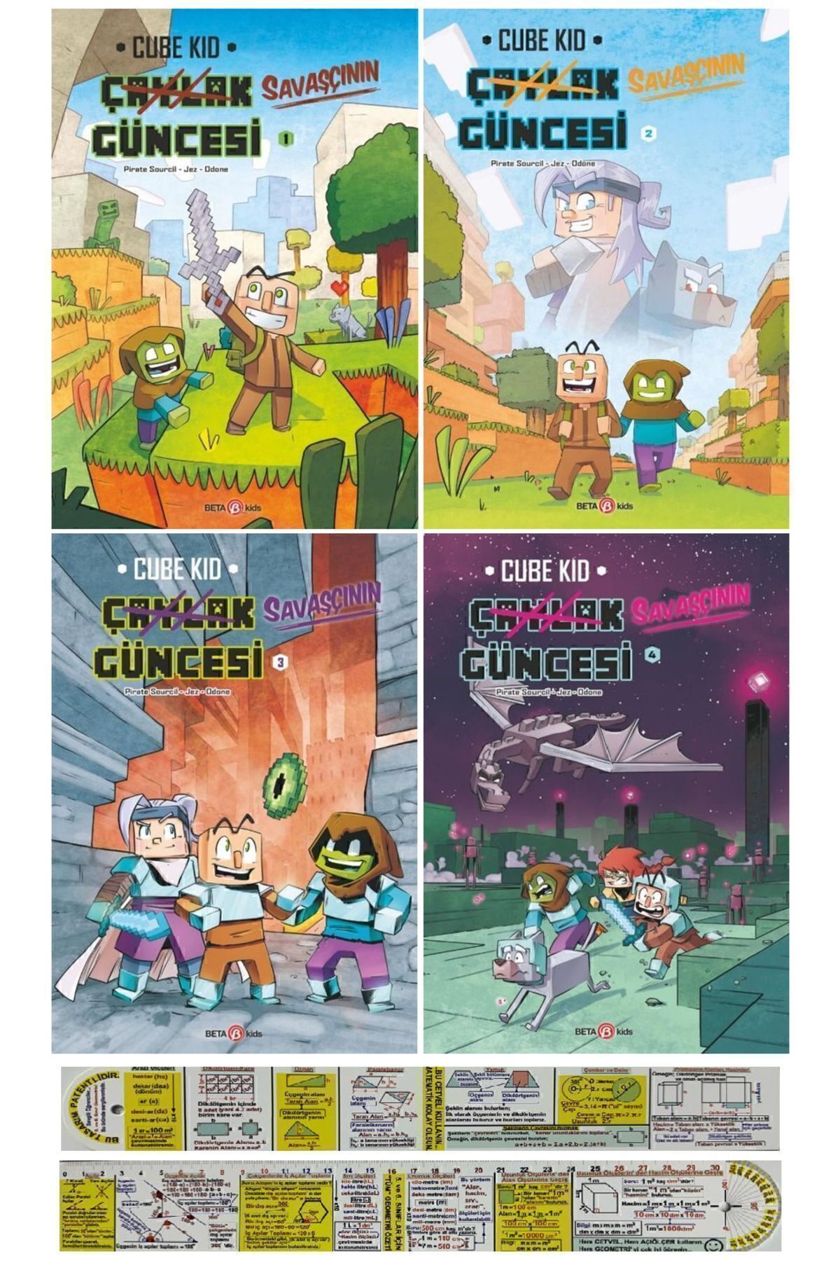 Beta Kids Çaylak Savaşçının Güncesi Minecraft 4'lü Çizgi Roman