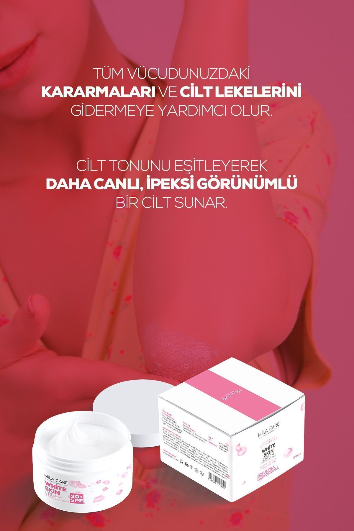 MİLA CARE-Whitening Blemish Cream - White Skin, 30+ Spf, 100ml, 3 Pieces 4