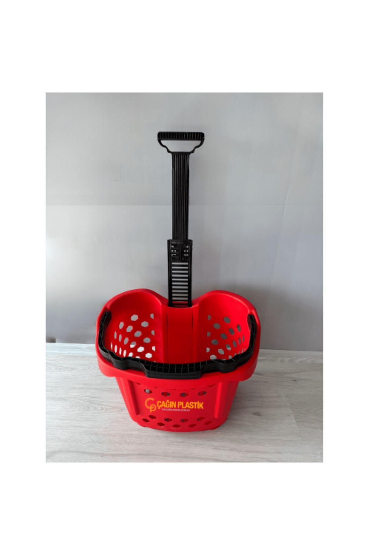 ÇAĞIN PLASTİK Tekerlekli Plastik Alışveriş Sepeti - 40 Litre - 5 Adet