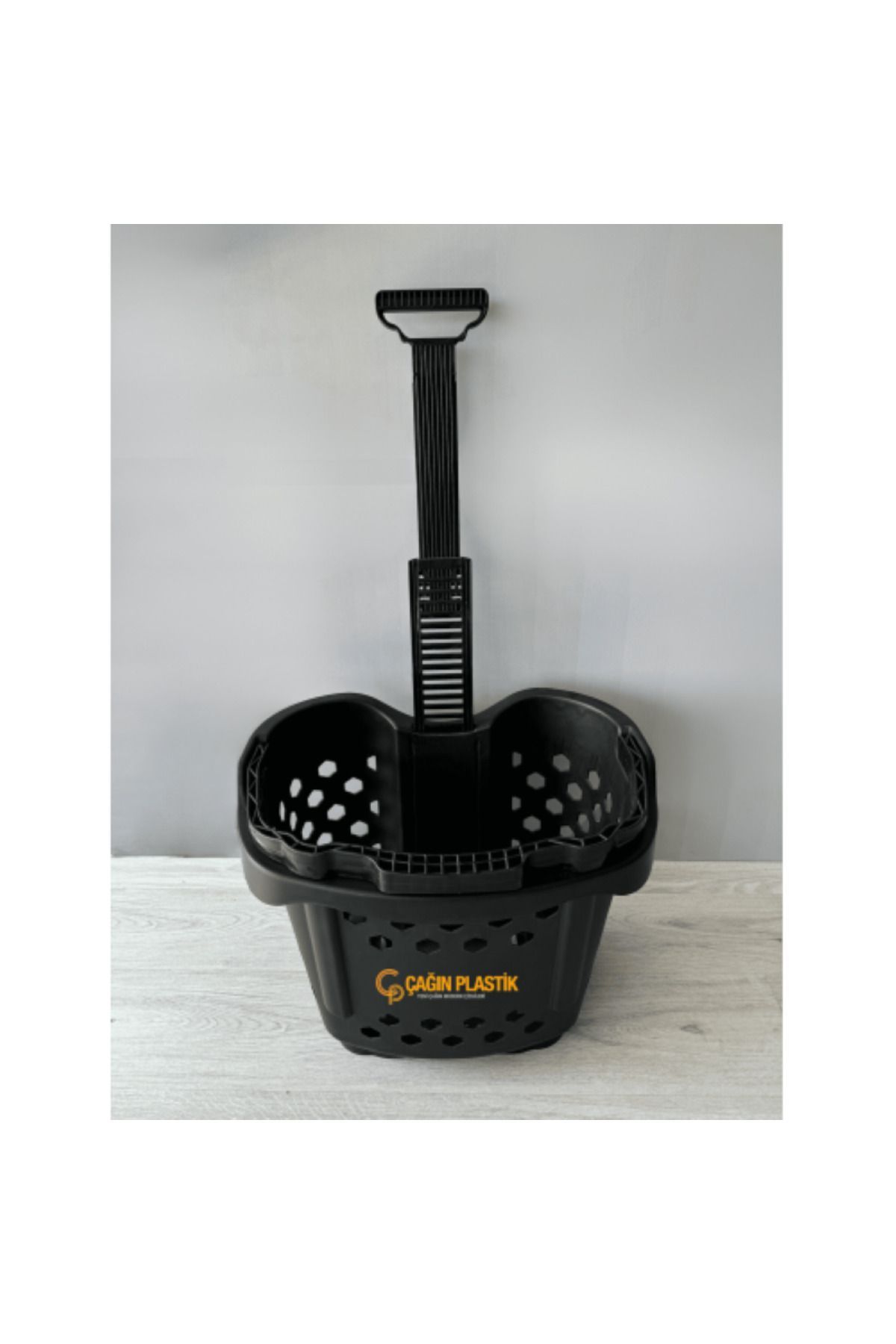 ÇAĞIN PLASTİK Tekerlekli Plastik Alışveriş Sepeti - 40 Litre - 5 Adet