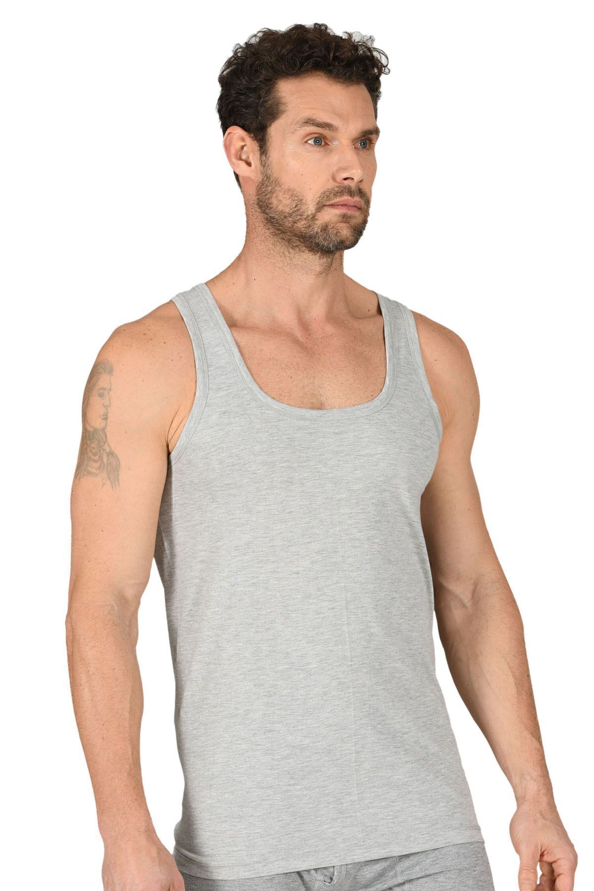 ÖZKAN underwear-Özkan 11407 - Men's 3-Pack 100% Cotton Single Jersey Thick Strap Athlete 5