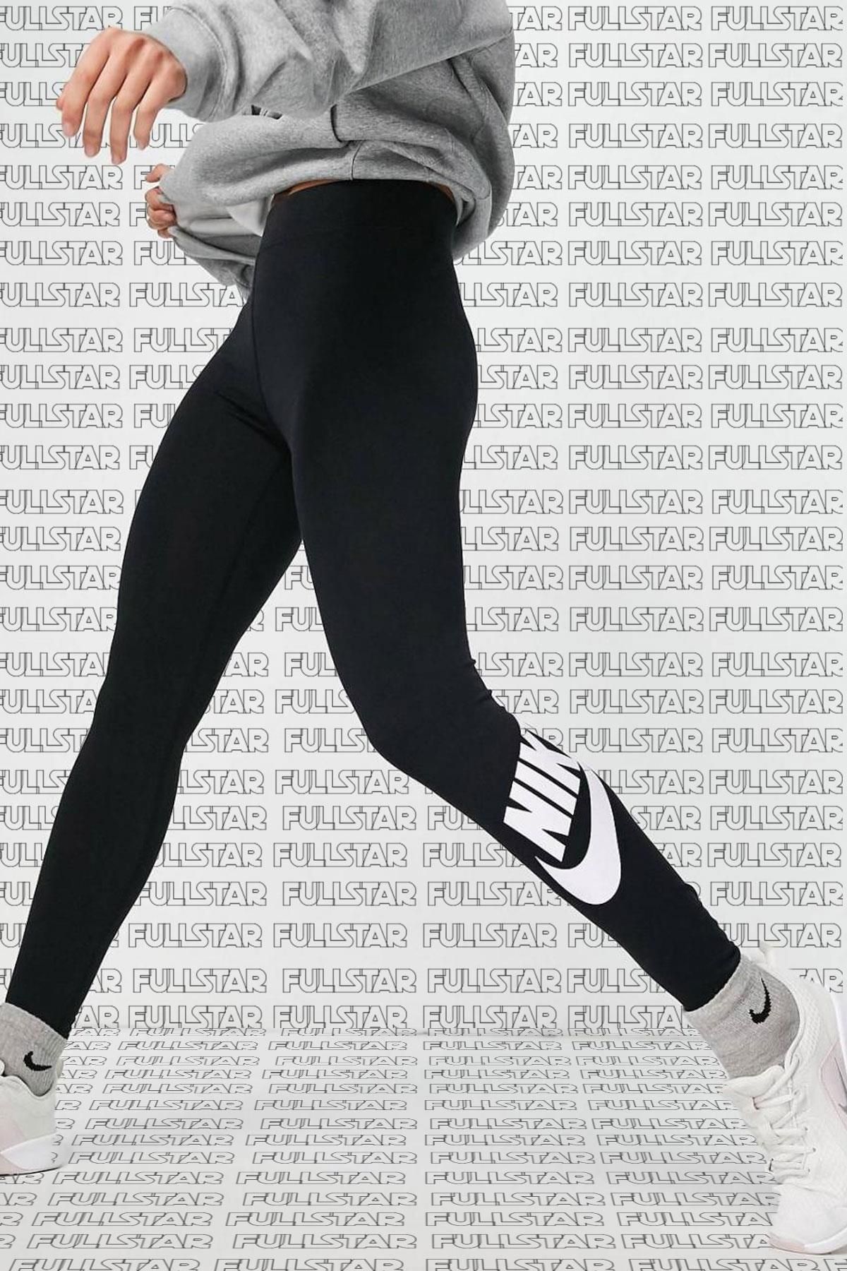 Nike Sportswear Club High Rise Cotton Leggings Yuksek Belli Pamuklu Siyah Tayt Fiyat Yorumlar Trendyol