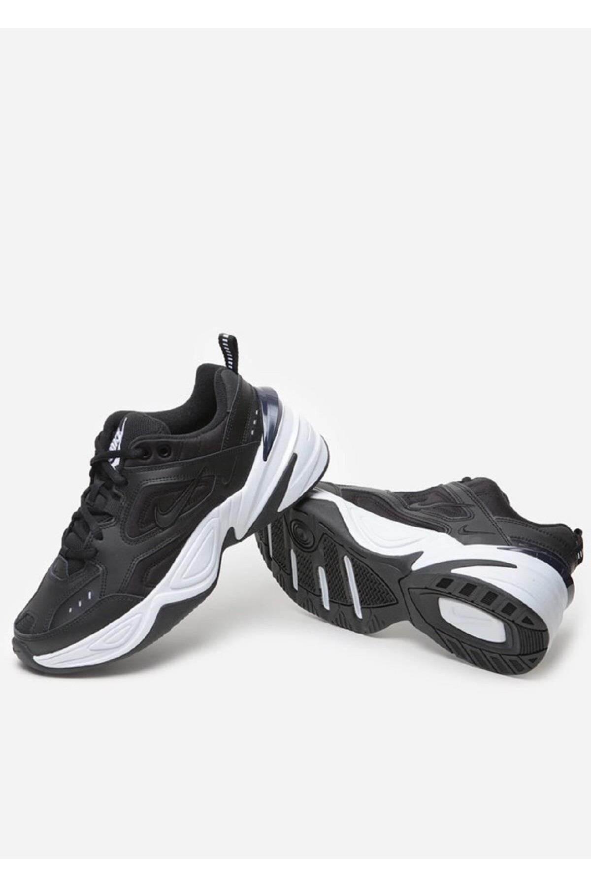 Nike M2k Tekno Leather Unisex Sneaker Genuine Leather Sports Shoes Black Height 4cm Trendyol