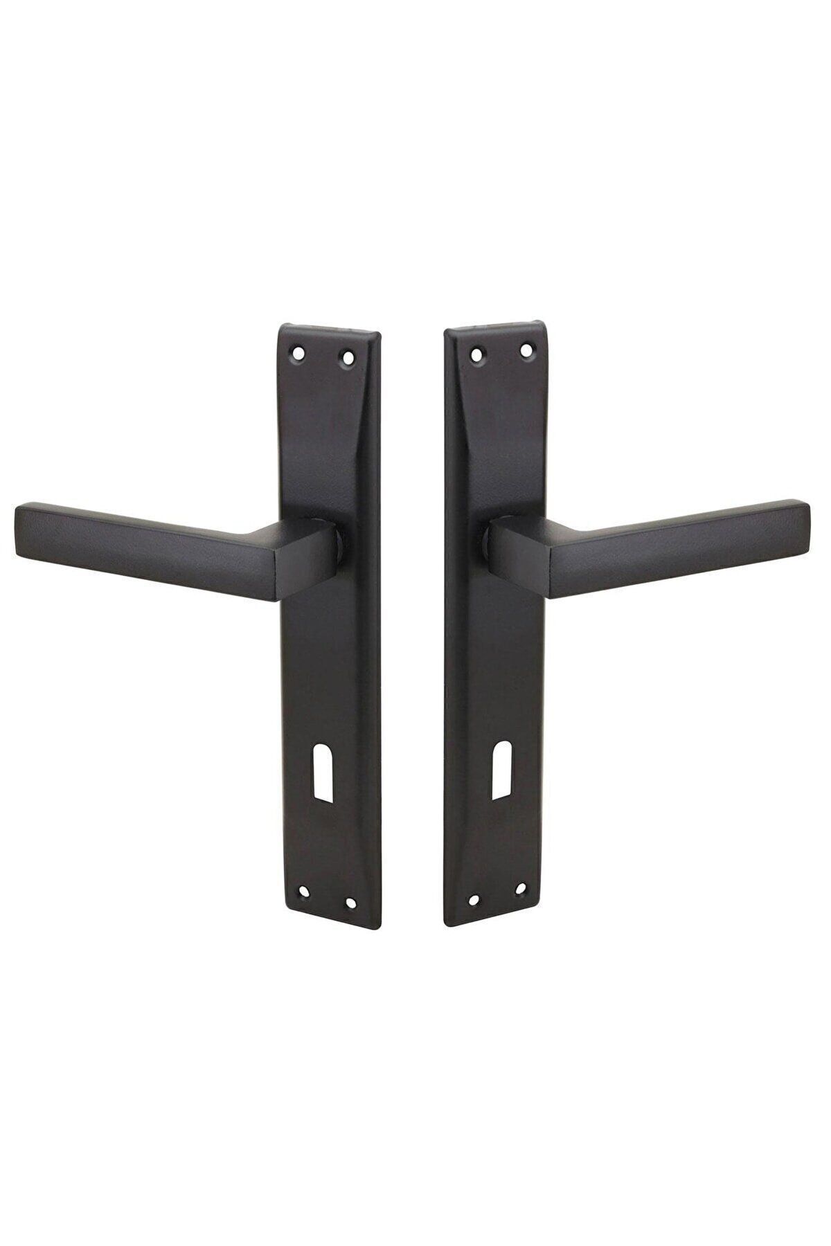 Nobel-( 7 Sets ) Avanti Matte Black Mirrored Door Handle 3Plus 1 Apartment Set / 5 Rooms and 2 WC / Full Set 2