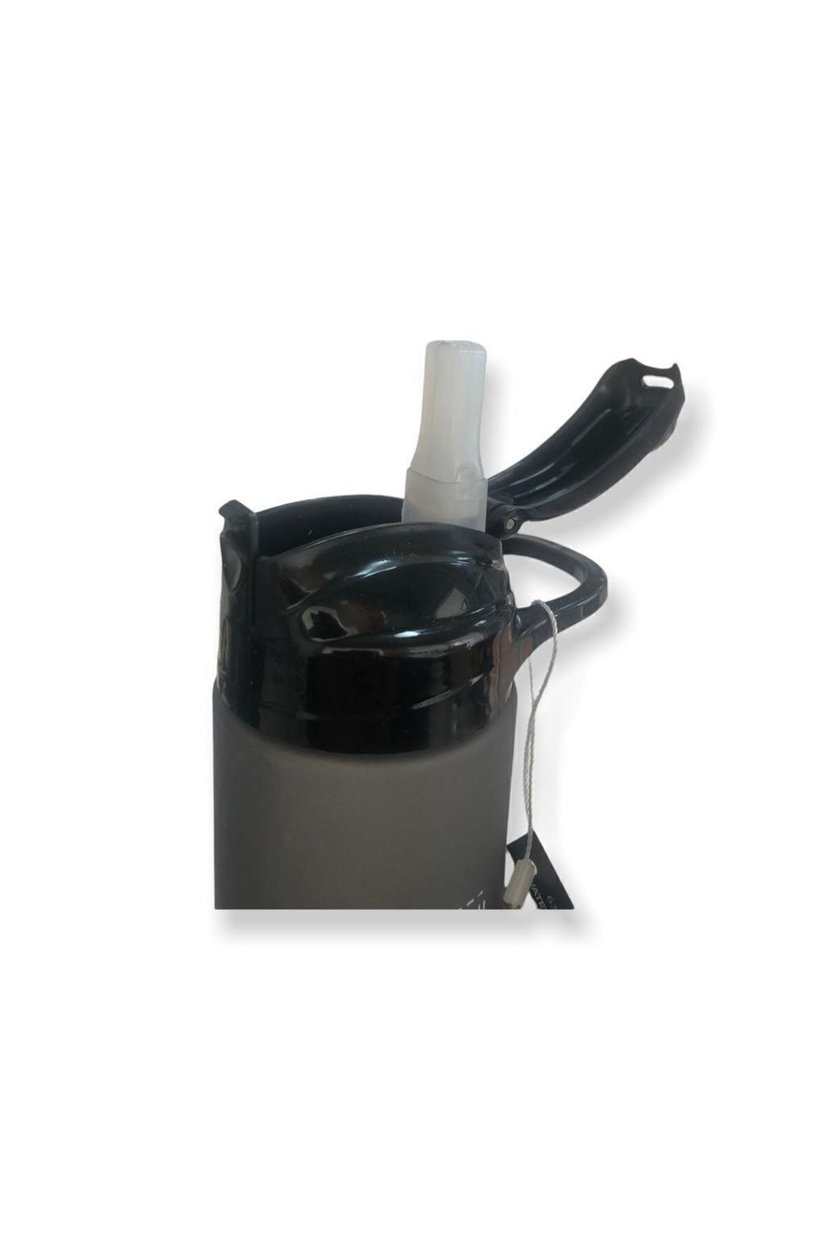 Gıpta-600 ml Unbeaten Tritan Flask with Straw Black 3