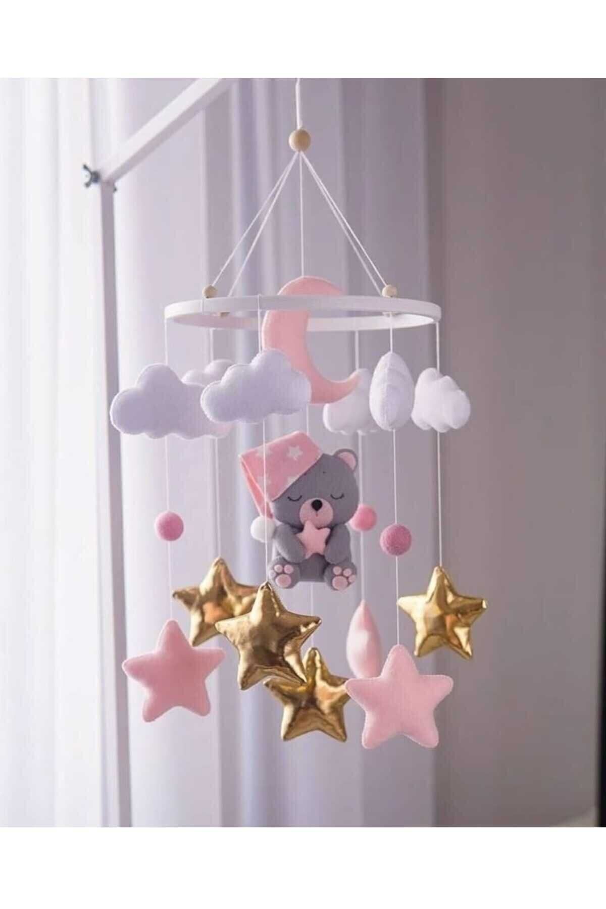 Duygunun Keçe Tasarımı Özel Tasarım Kız Bebek Erkek Bebek Sevimli Figür Müziksiz Beşik. Dönencesi fotoğrafı 3 (önizleme)