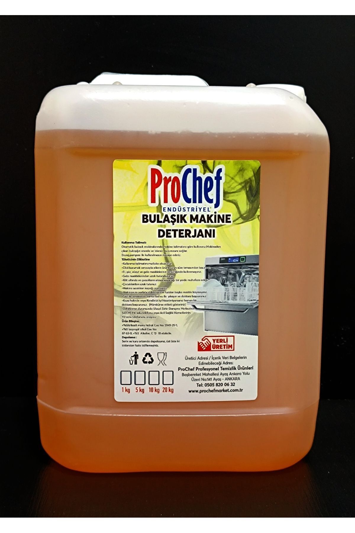 5 Kg Eko Endüstriyel Bulaşık Makinası Yıkama Deterjanı Sıvı / Lt / Litre